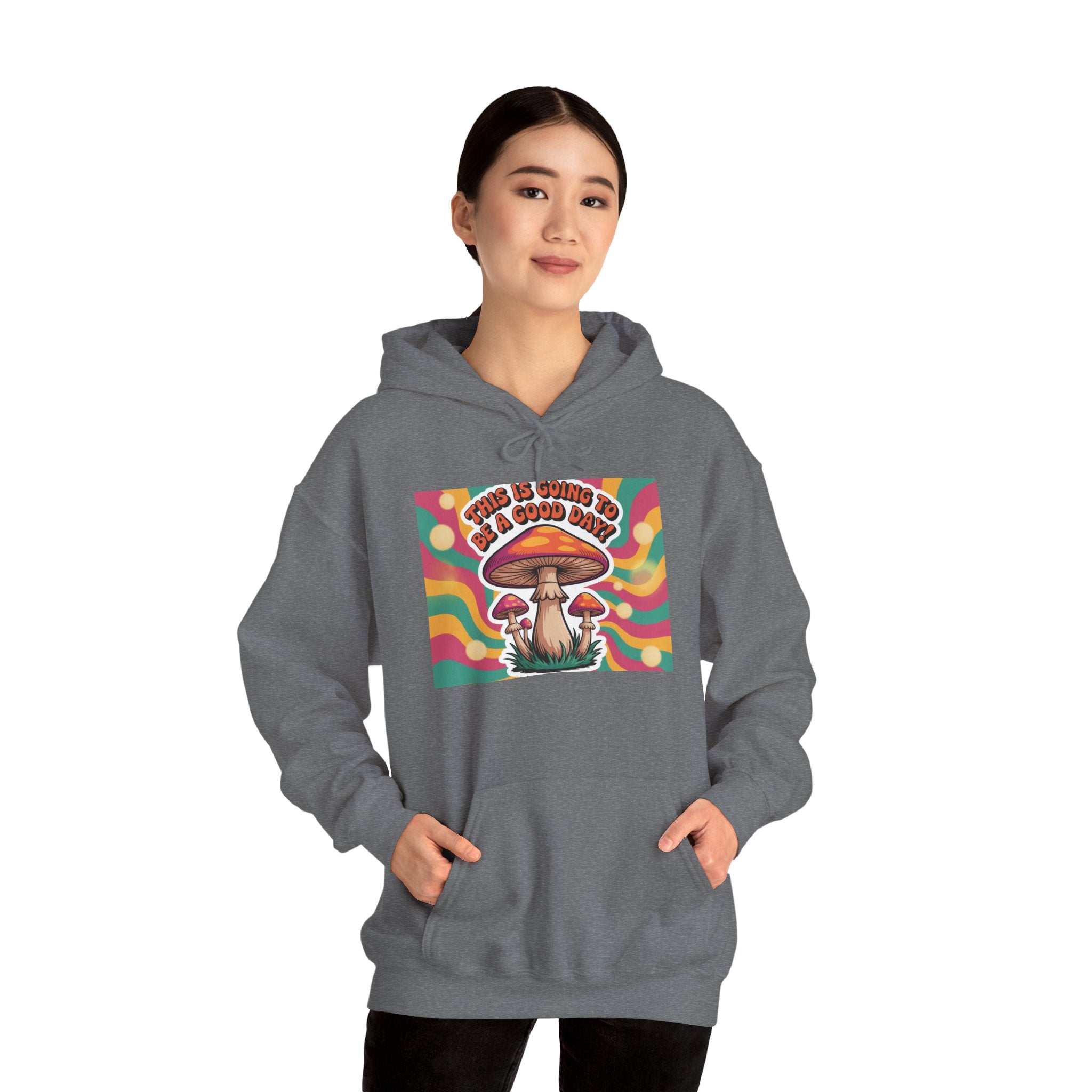 Groovy Mushroom Hoodie - Psychedelic Sweatshirt for Festivals, Cozy Gift for Nature Lovers, Unisex Pull-over for Good Vibes