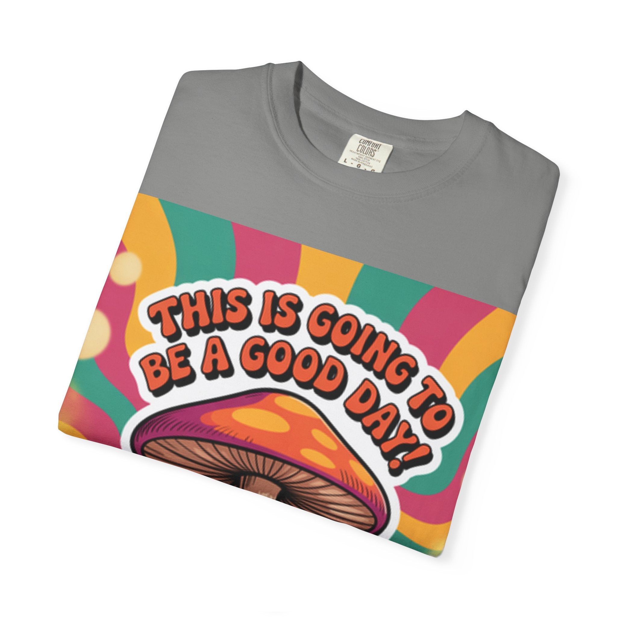 Positive Vibes T-shirt, Retro Mushroom Tee, Unisex Psychedelic Shirt, Gift for Friends, Casual Wear, Summer Essentials