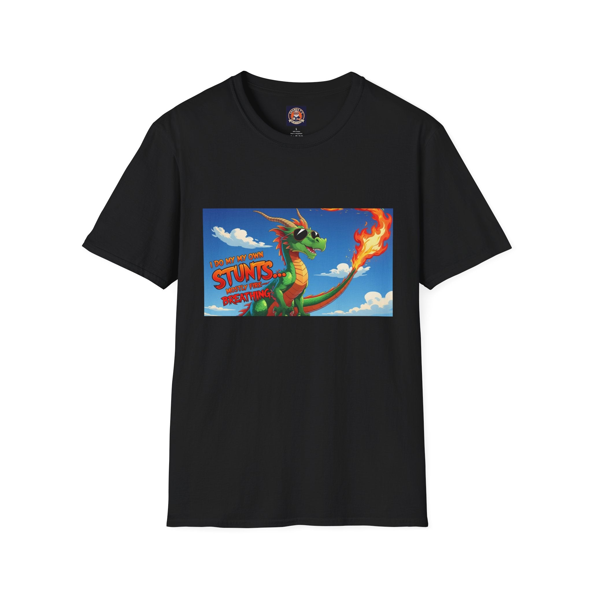 Funny Fire-Breathing Dragon T-Shirt | Fantasy Graphic Tee for Kids and Adults, Unisex Softstyle T-Shirt, Casual Wear, Game Night Apparel, [...]