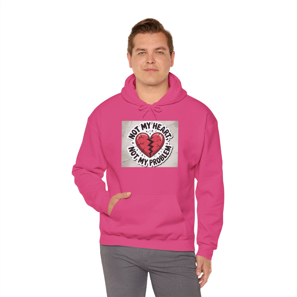 Heartbreak Humor Hoodie, Unisex Hooded Sweatshirt, Funny Gift, Self-Care Apparel, Valentine's Day, Casual Wear, Trendy Fashion