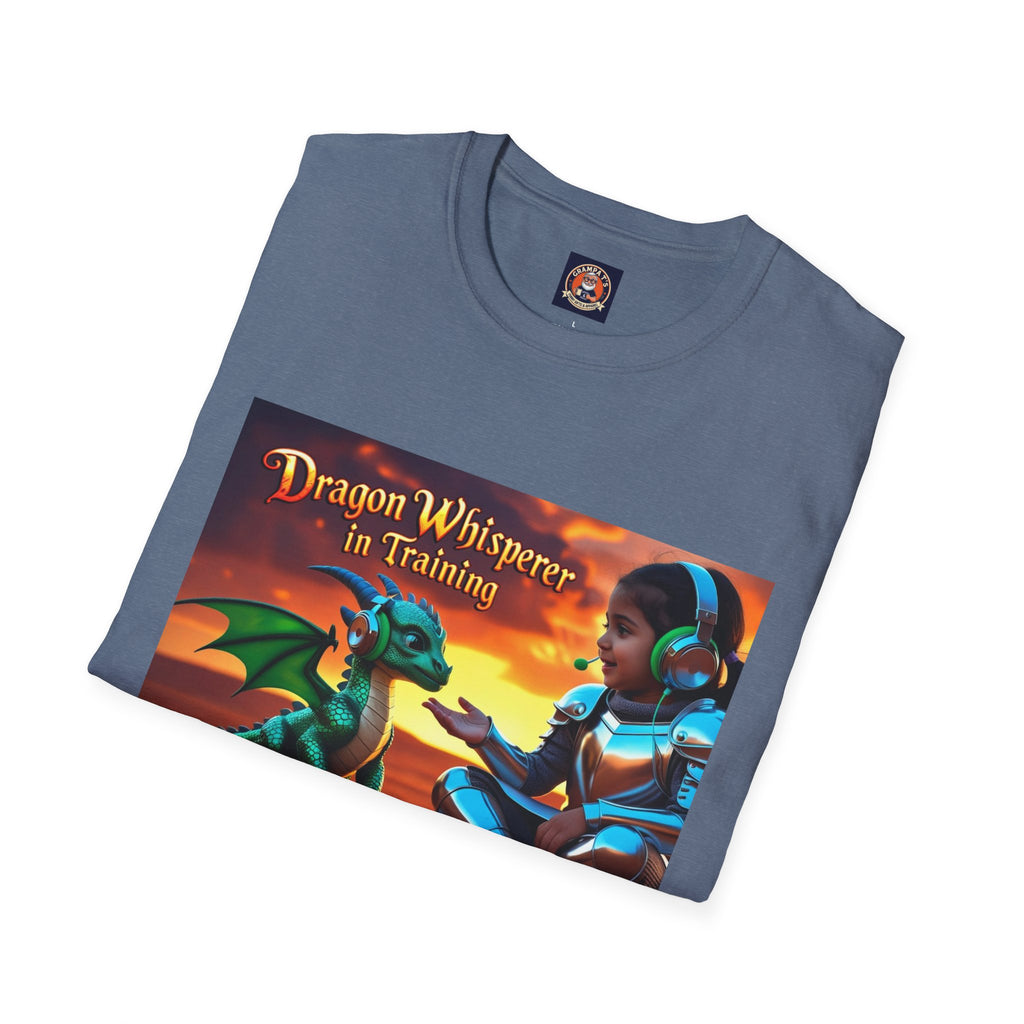 Funny Dragon Whisperer Unisex Softstyle T-Shirt | Fantasy Apparel, Gift for Dragon Lovers, Kids & Adults, Birthday Present, Magical Vibe