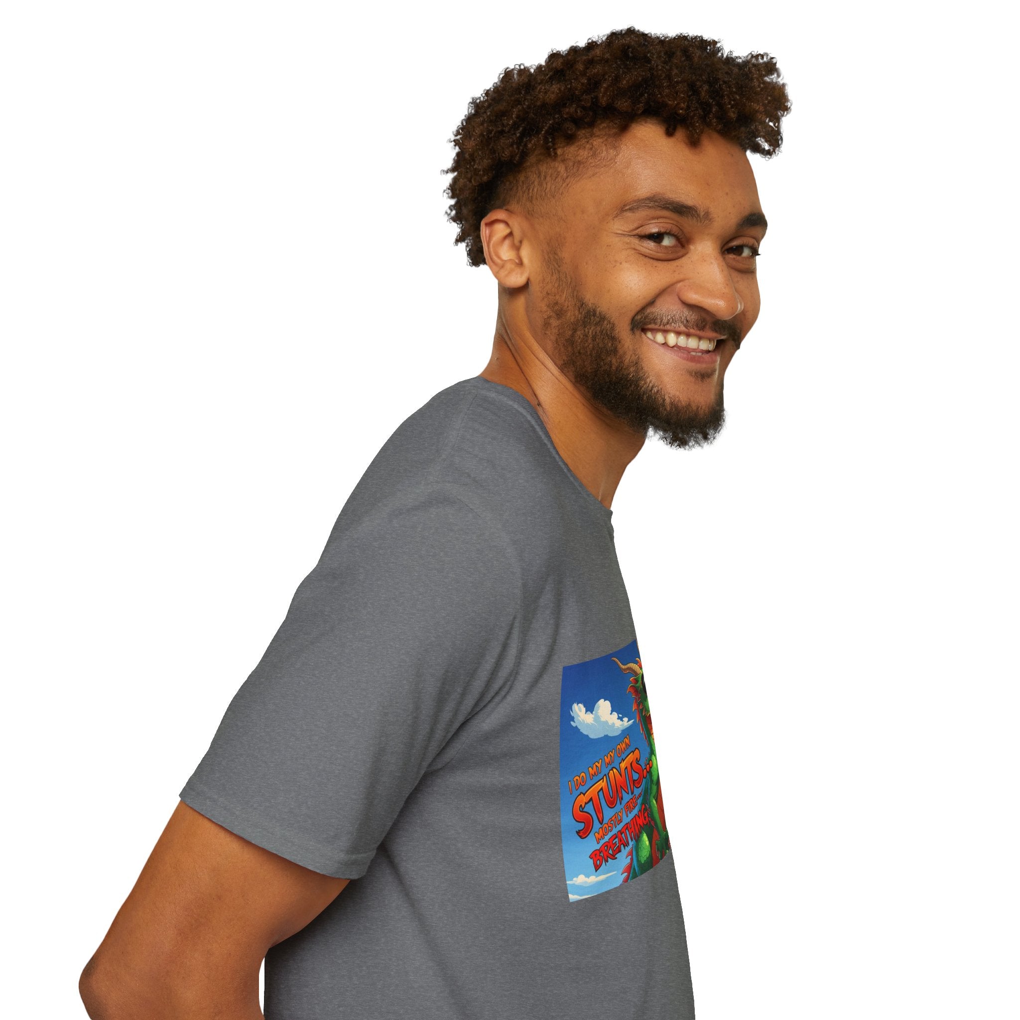 Funny Fire-Breathing Dragon T-Shirt | Fantasy Graphic Tee for Kids and Adults, Unisex Softstyle T-Shirt, Casual Wear, Game Night Apparel, [...]
