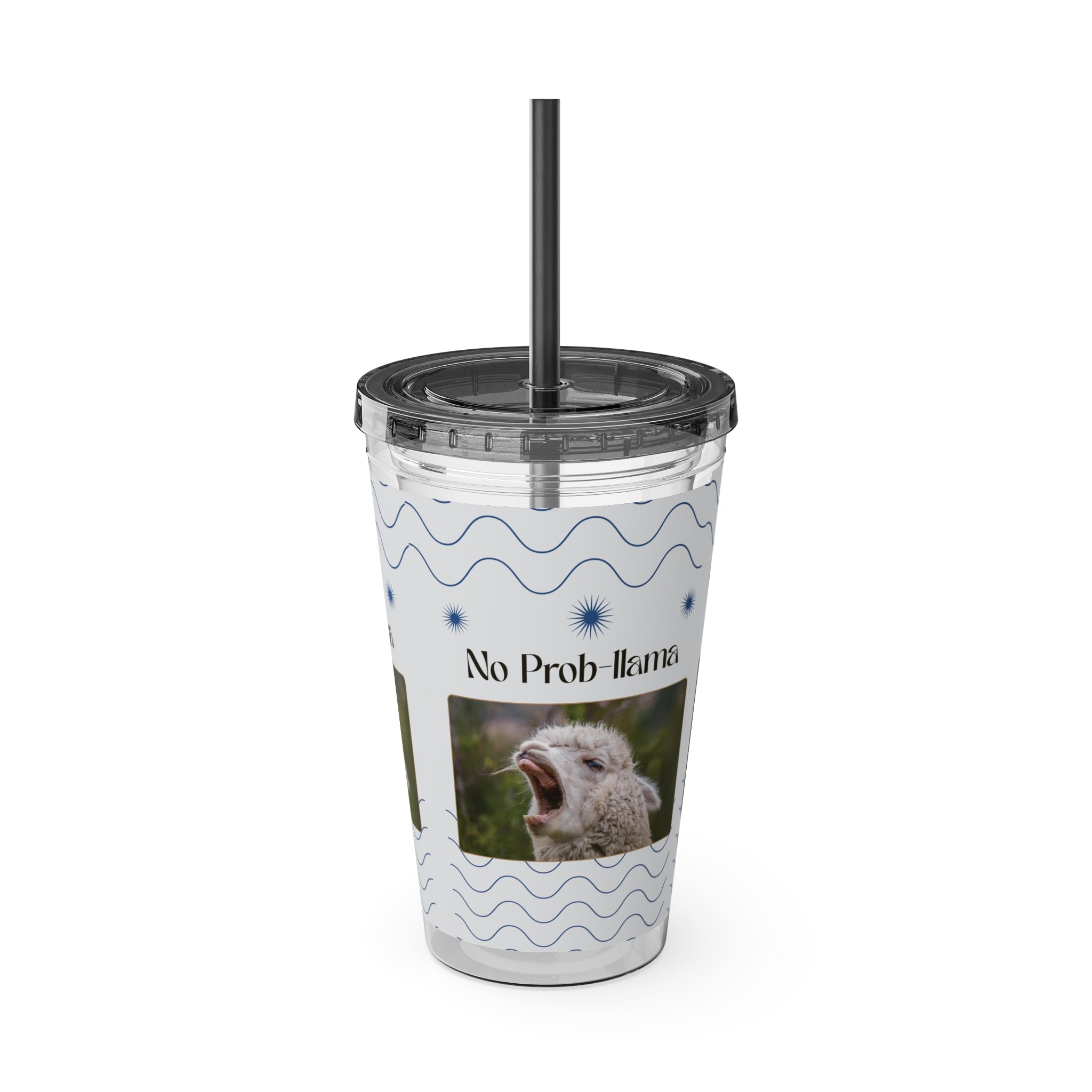 Tumbler Cup - &quot;No Prob-Llama&quot; Graphic 16oz Sunsplash Travel Cup