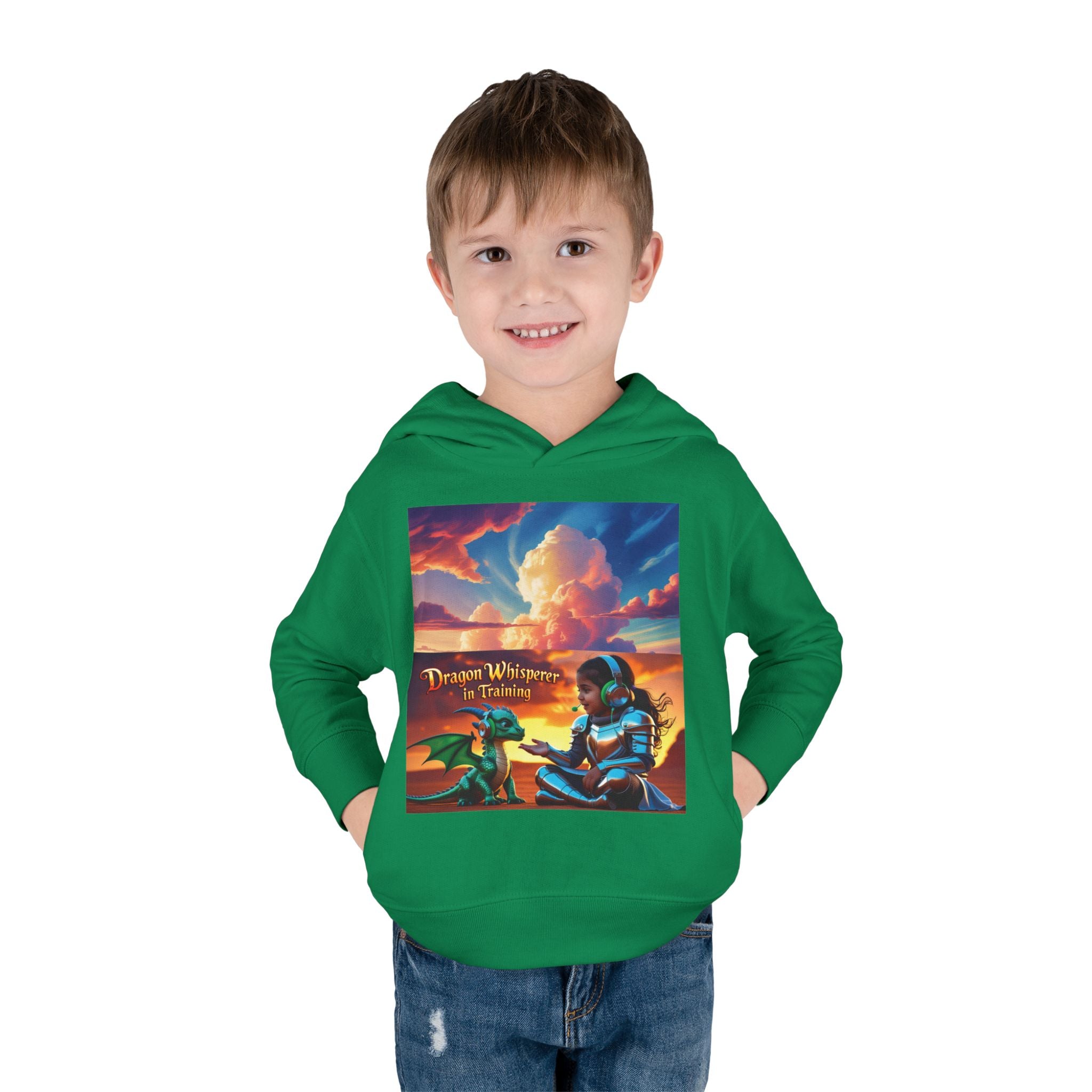 Grampa T’s Toddler Dragon Hoodie – “Dragon Whisperer in Training” Fleece | Cozy Fun Gift for Toddlers, Young Dreamers & Birthday Boys/Girls!