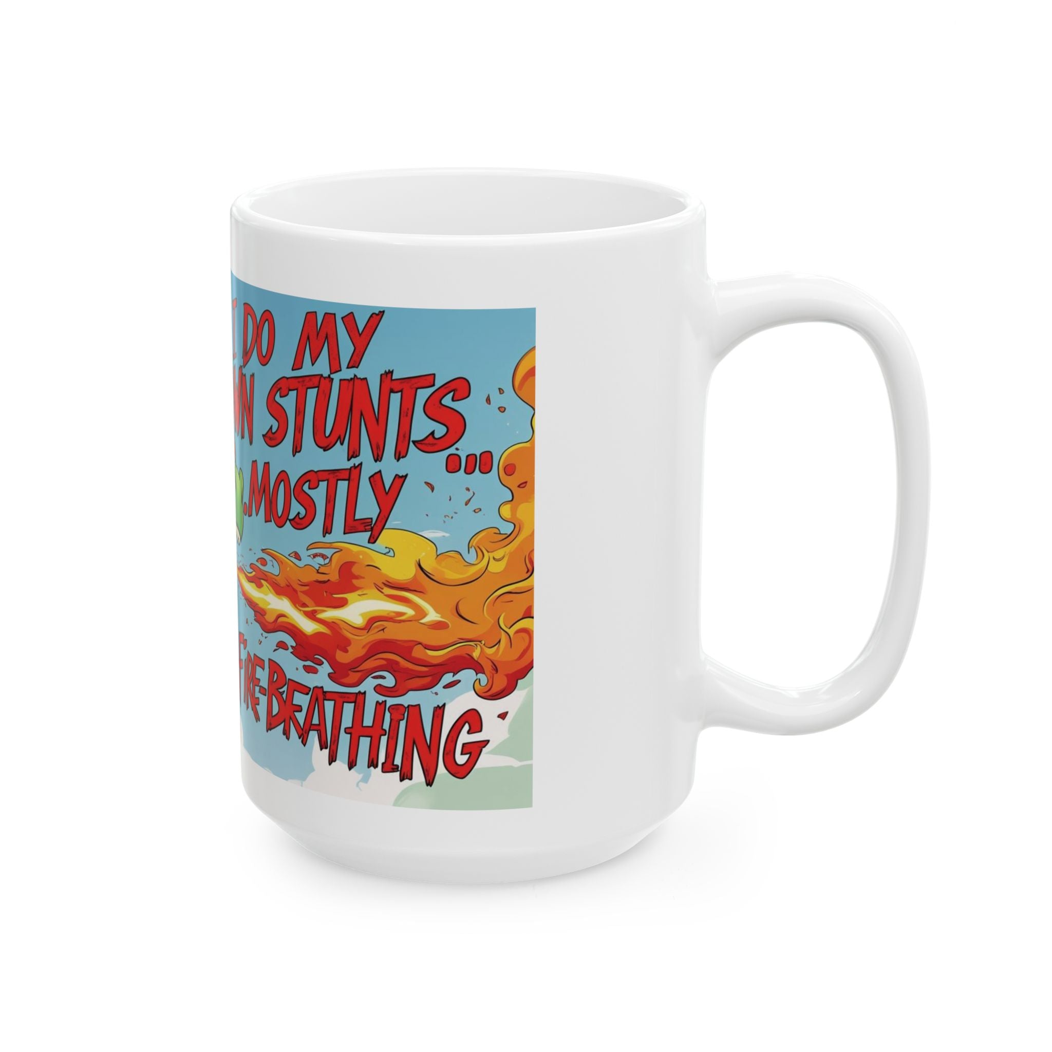 Fire-Breathing Dragon Ceramic Mug - Fun Fantasy Coffee Cup for Dragon Lovers, Fantasy Gifts, Quirky Home Decor, Birthday, Cosplay