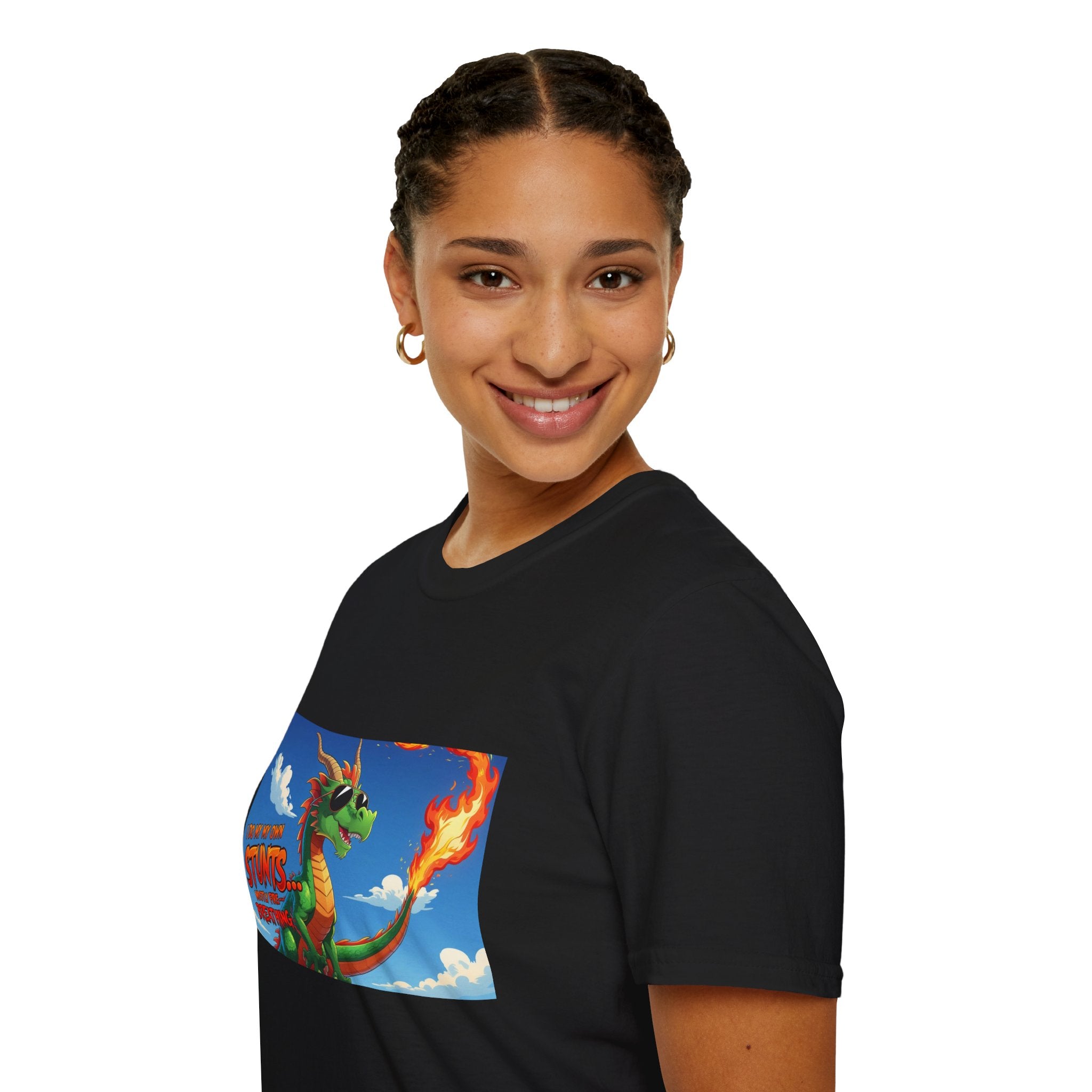 Funny Fire-Breathing Dragon T-Shirt | Fantasy Graphic Tee for Kids and Adults, Unisex Softstyle T-Shirt, Casual Wear, Game Night Apparel, [...]