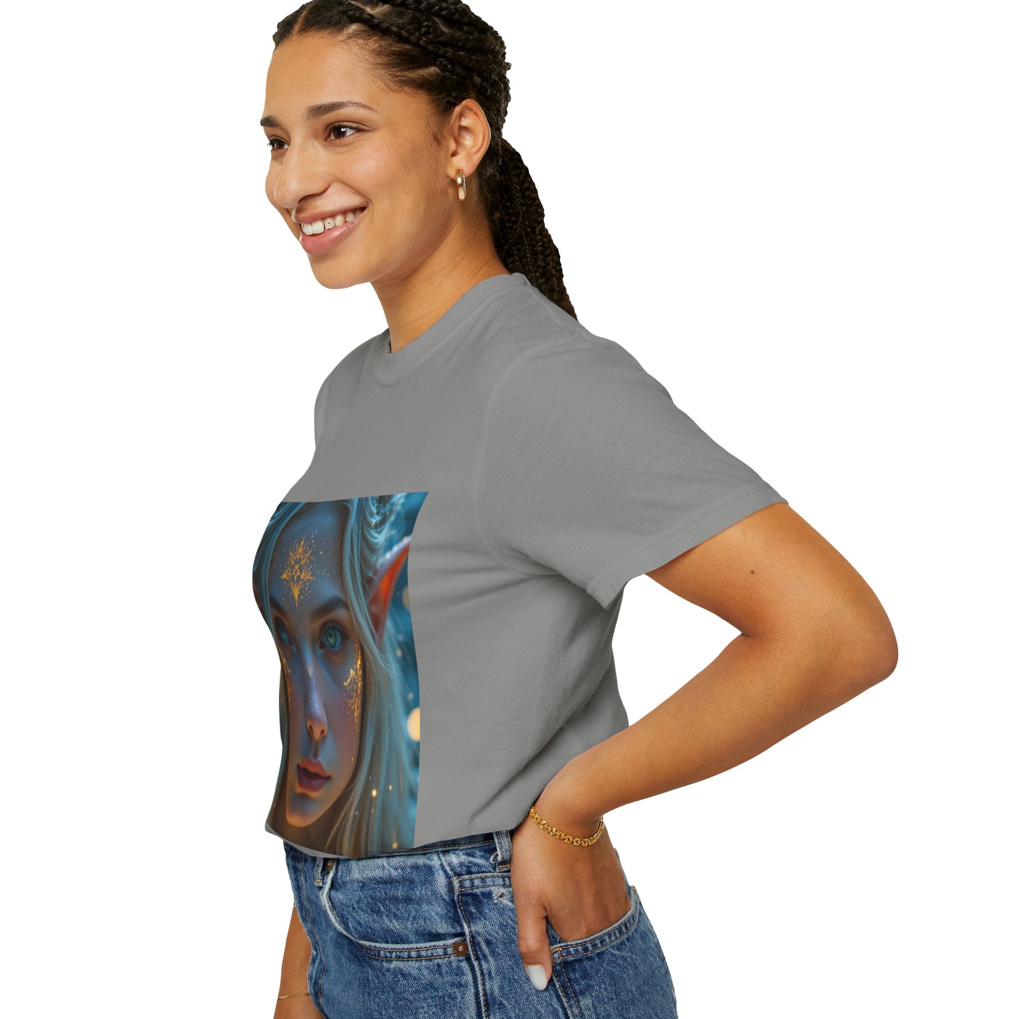 Fantasy-Inspired Elf Princess Unisex T-Shirt, Boho Style Tee for Art Lovers, Gift for Creatives, Dreamy Aesthetic Shirt, Unique Fan Merchandise
