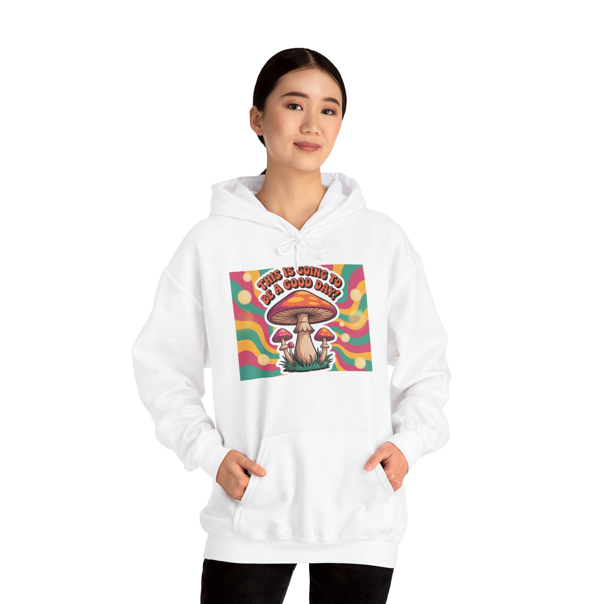 Groovy Mushroom Hoodie - Psychedelic Sweatshirt for Festivals, Cozy Gift for Nature Lovers, Unisex Pull-over for Good Vibes