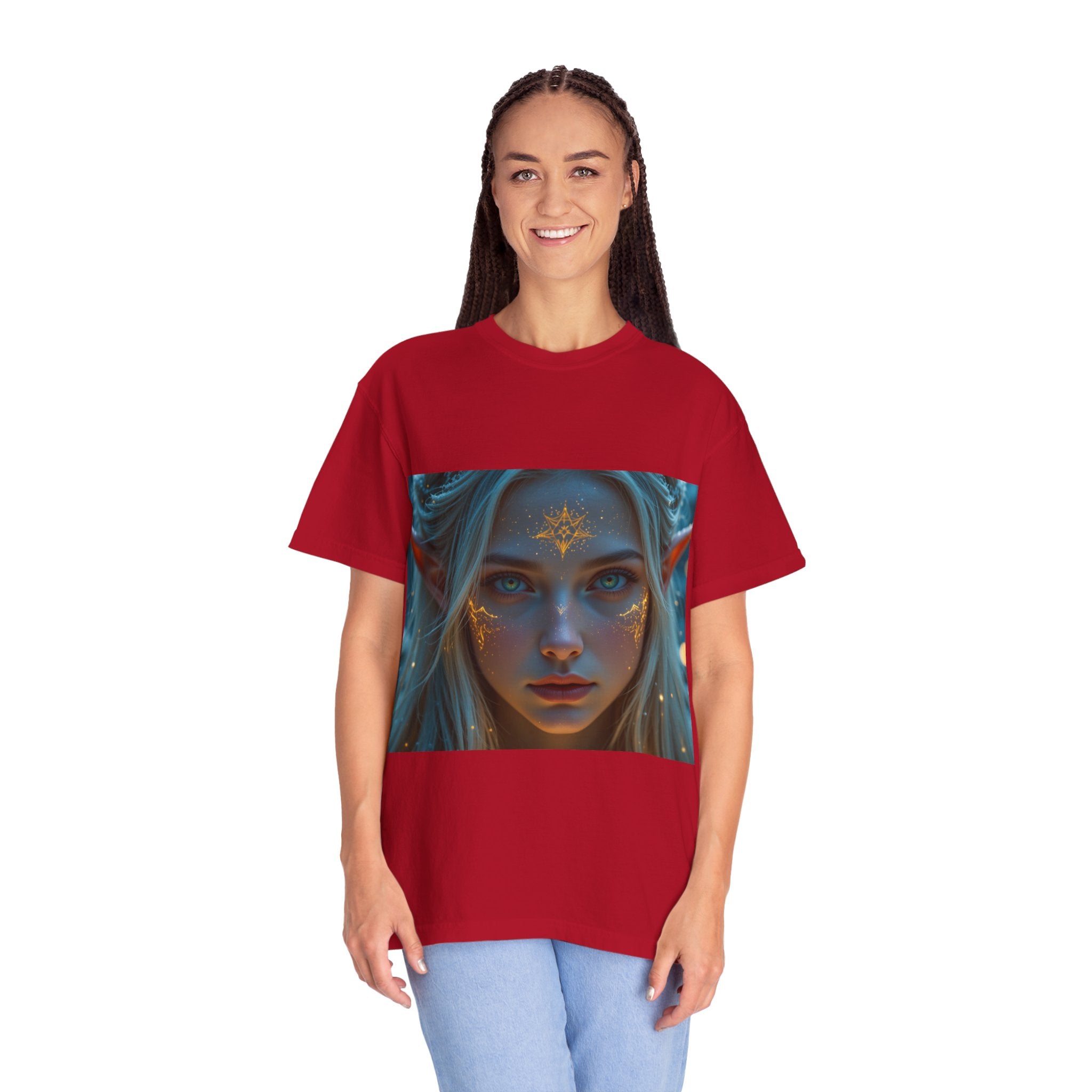 Fantasy-Inspired Elf Princess Unisex T-Shirt, Boho Style Tee for Art Lovers, Gift for Creatives, Dreamy Aesthetic Shirt, Unique Fan Merchandise