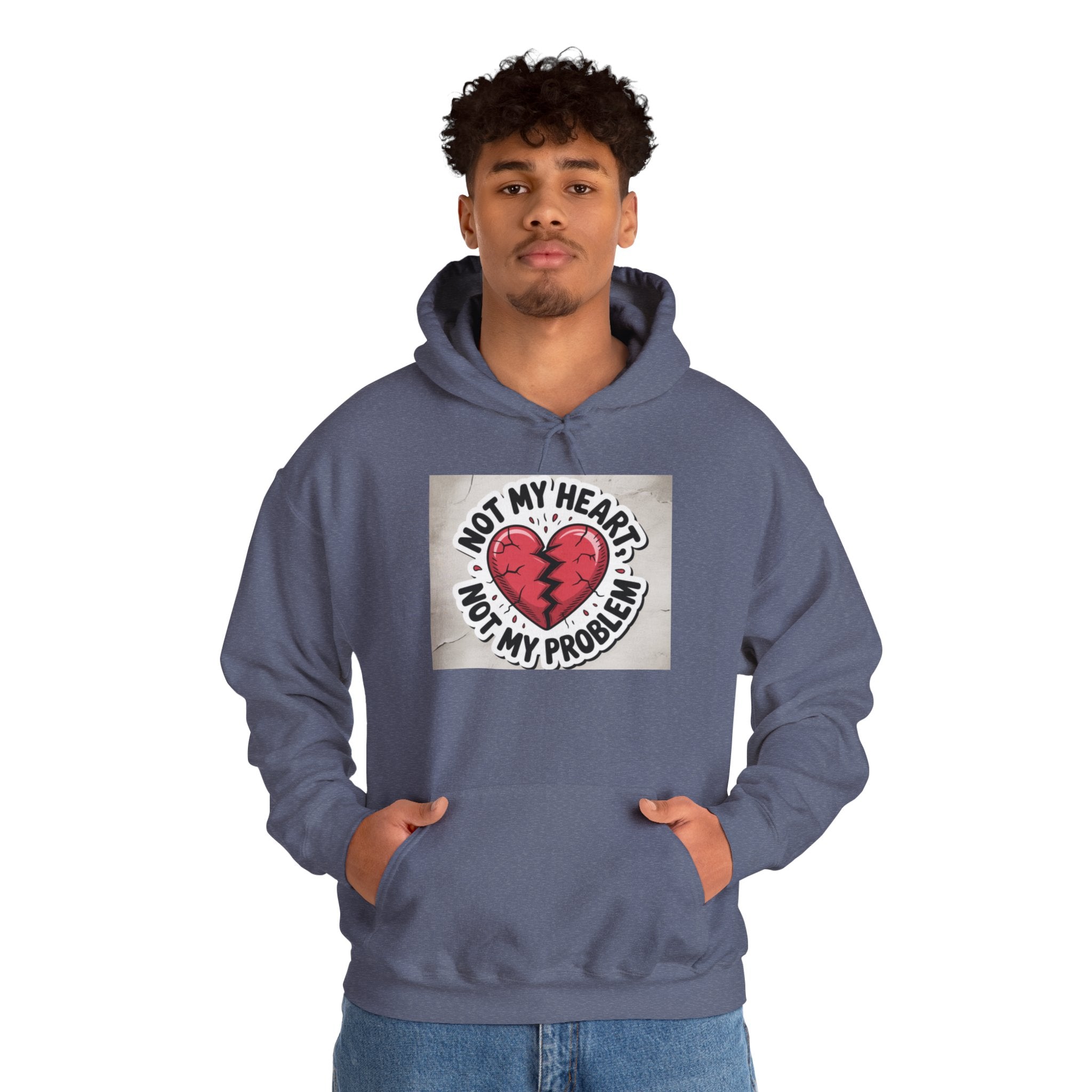 Heartbreak Humor Hoodie, Unisex Hooded Sweatshirt, Funny Gift, Self-Care Apparel, Valentine's Day, Casual Wear, Trendy Fashion