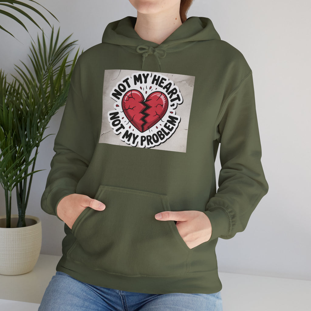 Heartbreak Humor Hoodie, Unisex Hooded Sweatshirt, Funny Gift, Self-Care Apparel, Valentine's Day, Casual Wear, Trendy Fashion