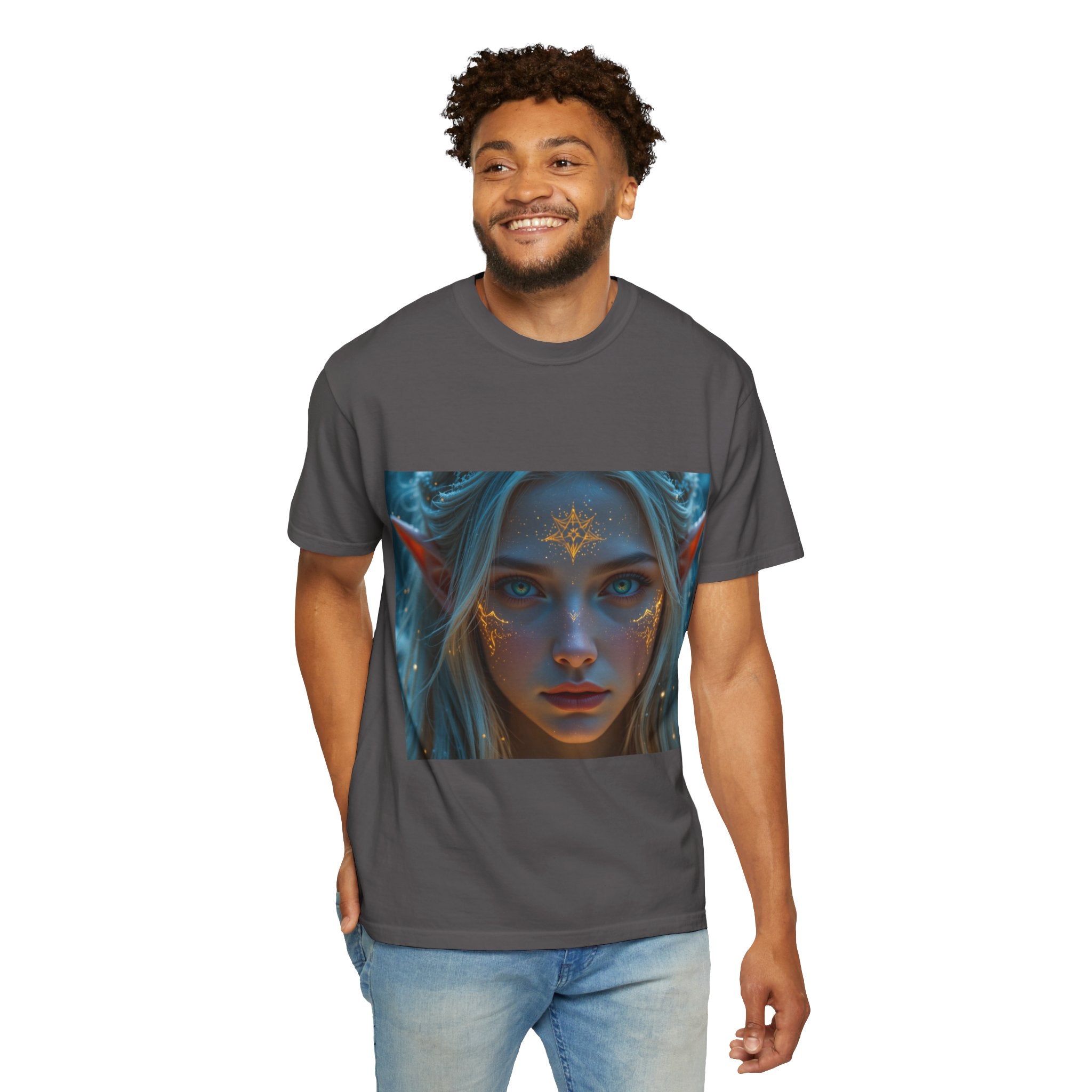 Fantasy-Inspired Elf Princess Unisex T-Shirt, Boho Style Tee for Art Lovers, Gift for Creatives, Dreamy Aesthetic Shirt, Unique Fan Merchandise