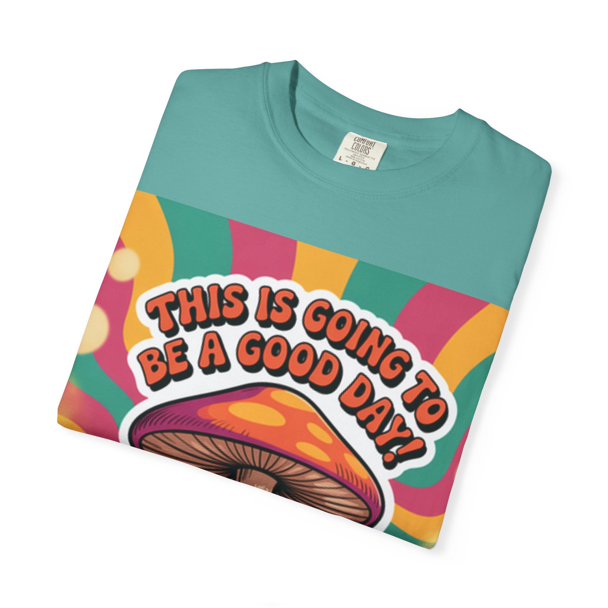 Positive Vibes T-shirt, Retro Mushroom Tee, Unisex Psychedelic Shirt, Gift for Friends, Casual Wear, Summer Essentials