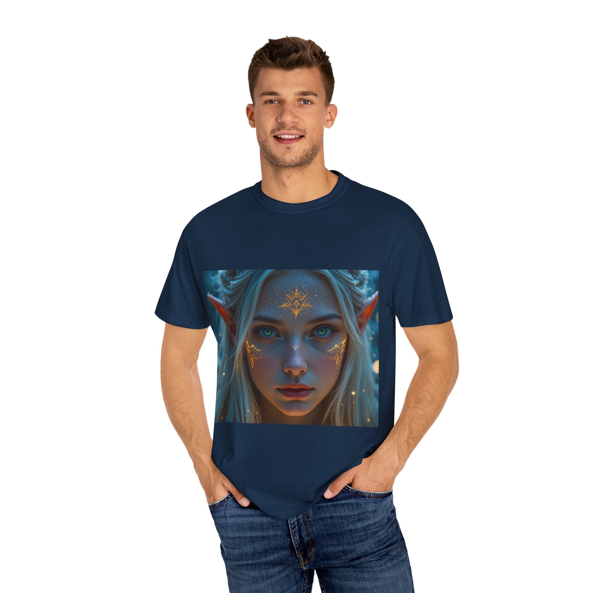 Fantasy-Inspired Elf Princess Unisex T-Shirt, Boho Style Tee for Art Lovers, Gift for Creatives, Dreamy Aesthetic Shirt, Unique Fan Merchandise