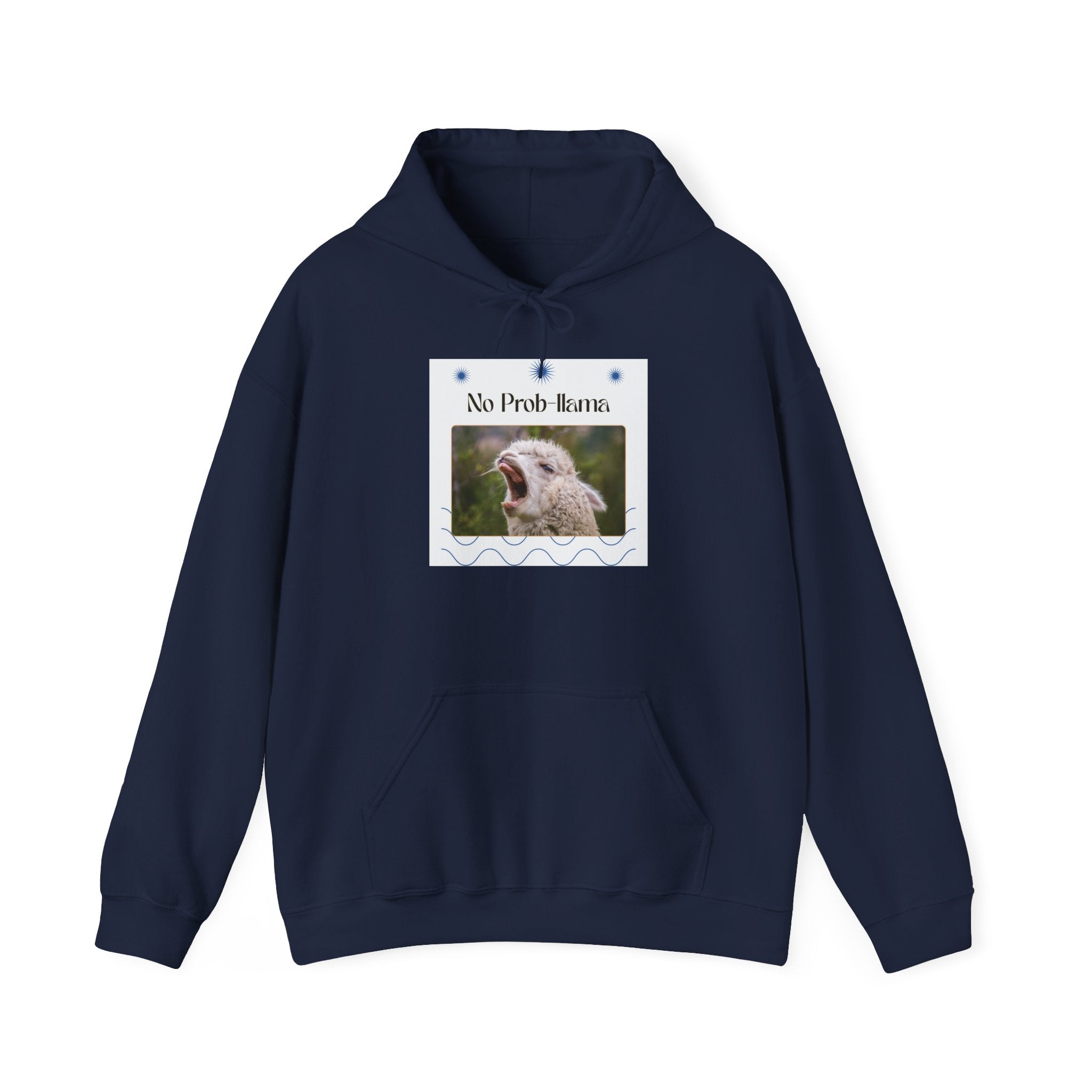 "No Prob-Llama" Unisex Hooded Sweatshirt with Fun Design, Cozy Apparel for Relaxed Days, Gifts for Friends, Casual Wear, Unique Gift Idea, Birthday Present