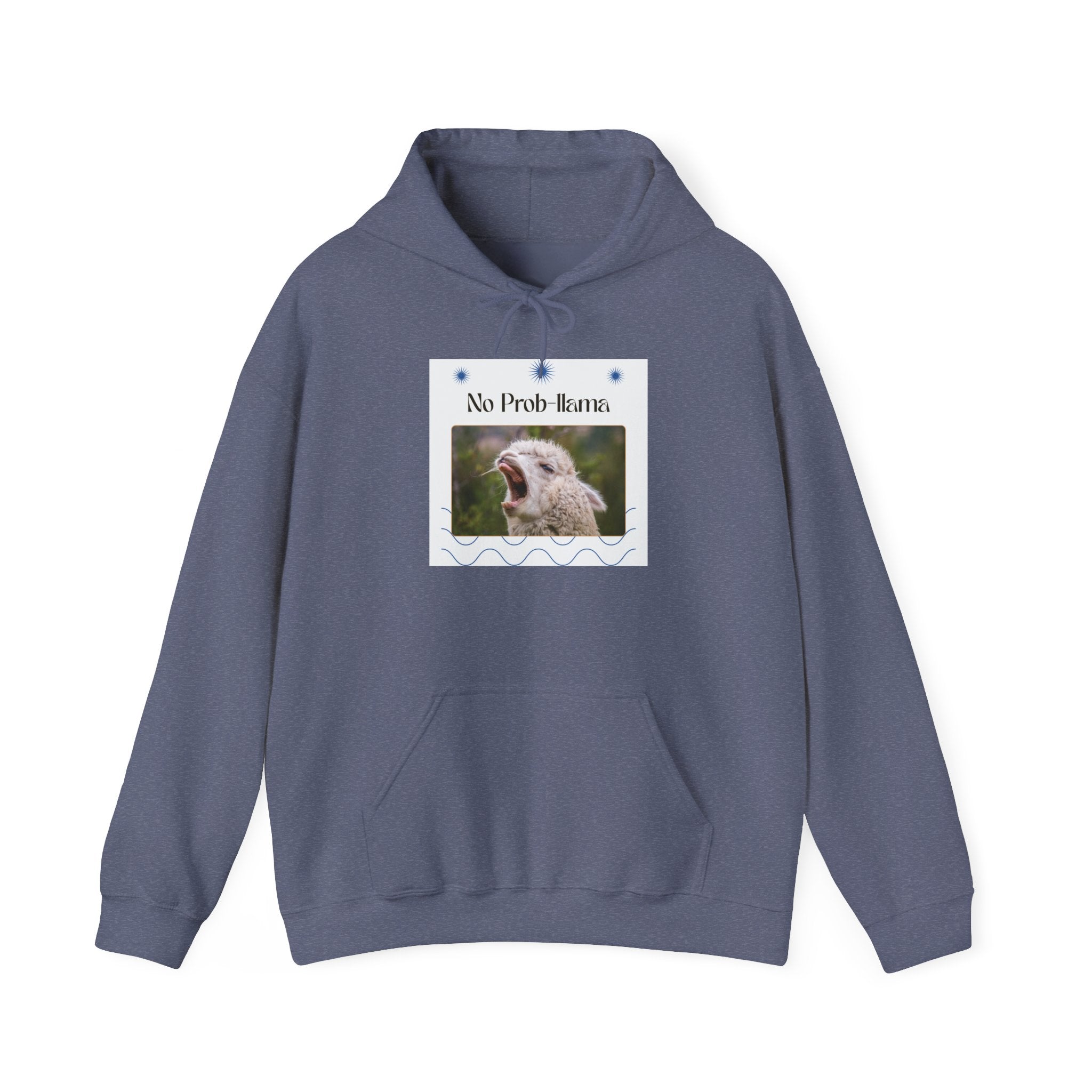 "No Prob-Llama" Unisex Hooded Sweatshirt with Fun Design, Cozy Apparel for Relaxed Days, Gifts for Friends, Casual Wear, Unique Gift Idea, Birthday Present