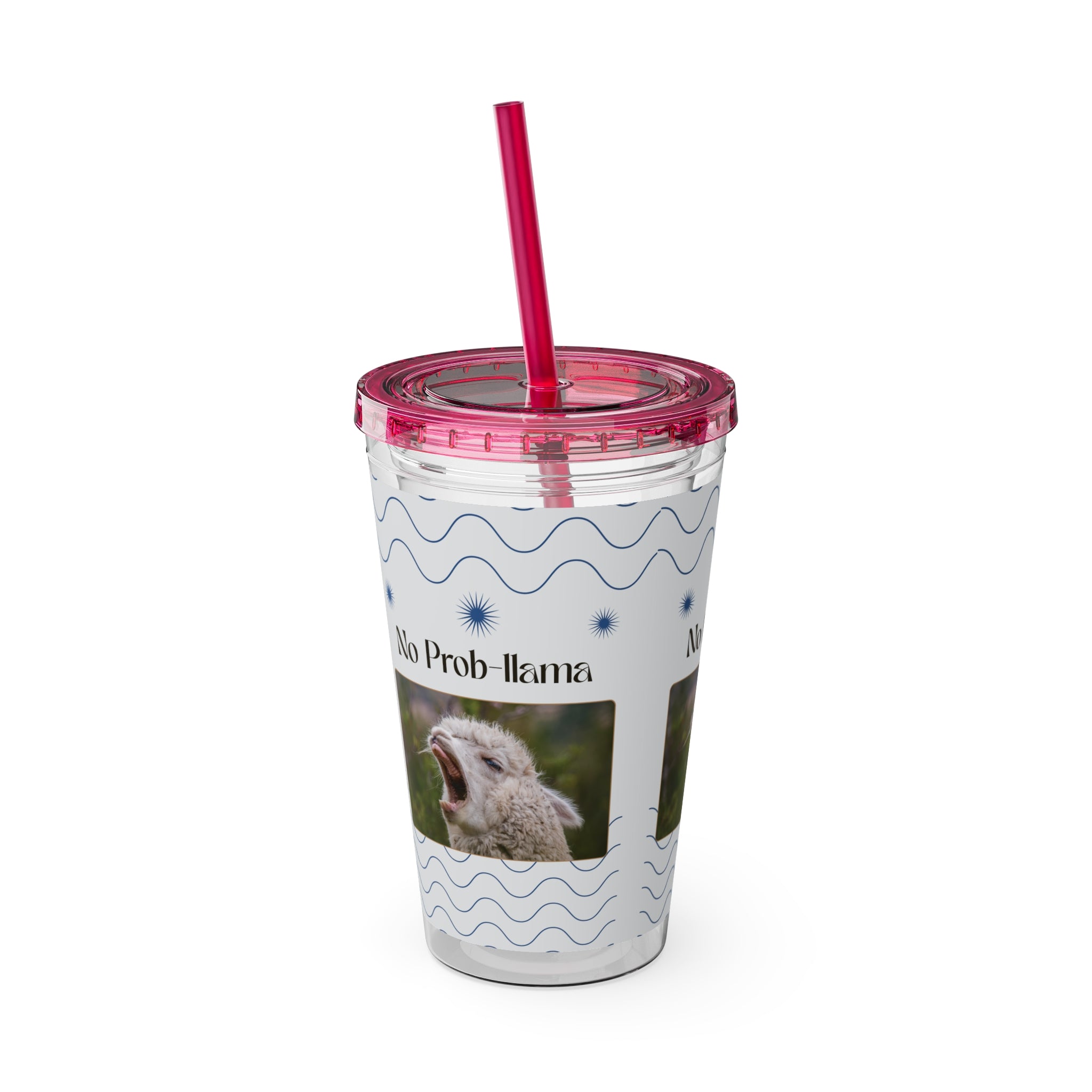 Tumbler Cup - &quot;No Prob-Llama&quot; Graphic 16oz Sunsplash Travel Cup