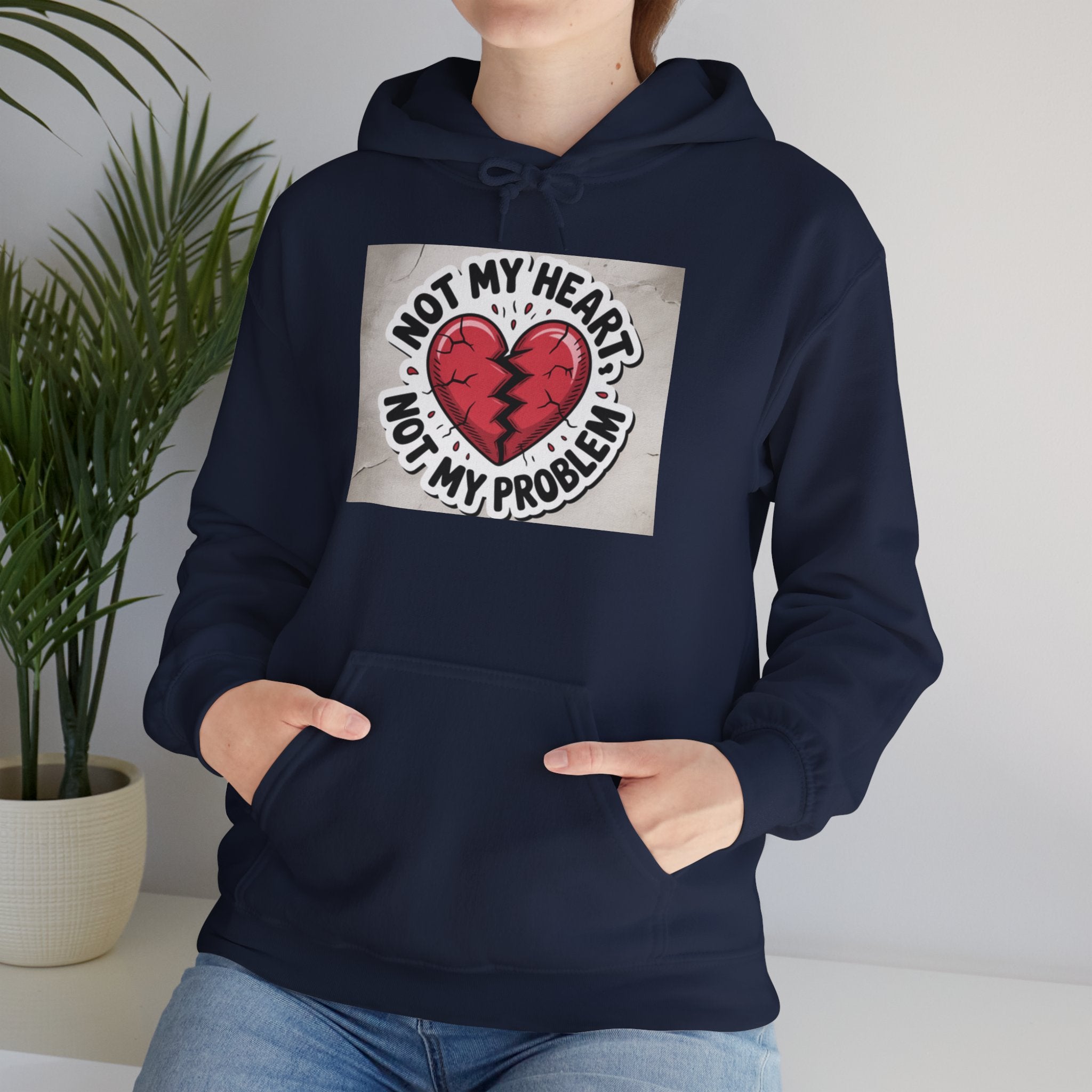 Heartbreak Humor Hoodie, Unisex Hooded Sweatshirt, Funny Gift, Self-Care Apparel, Valentine's Day, Casual Wear, Trendy Fashion