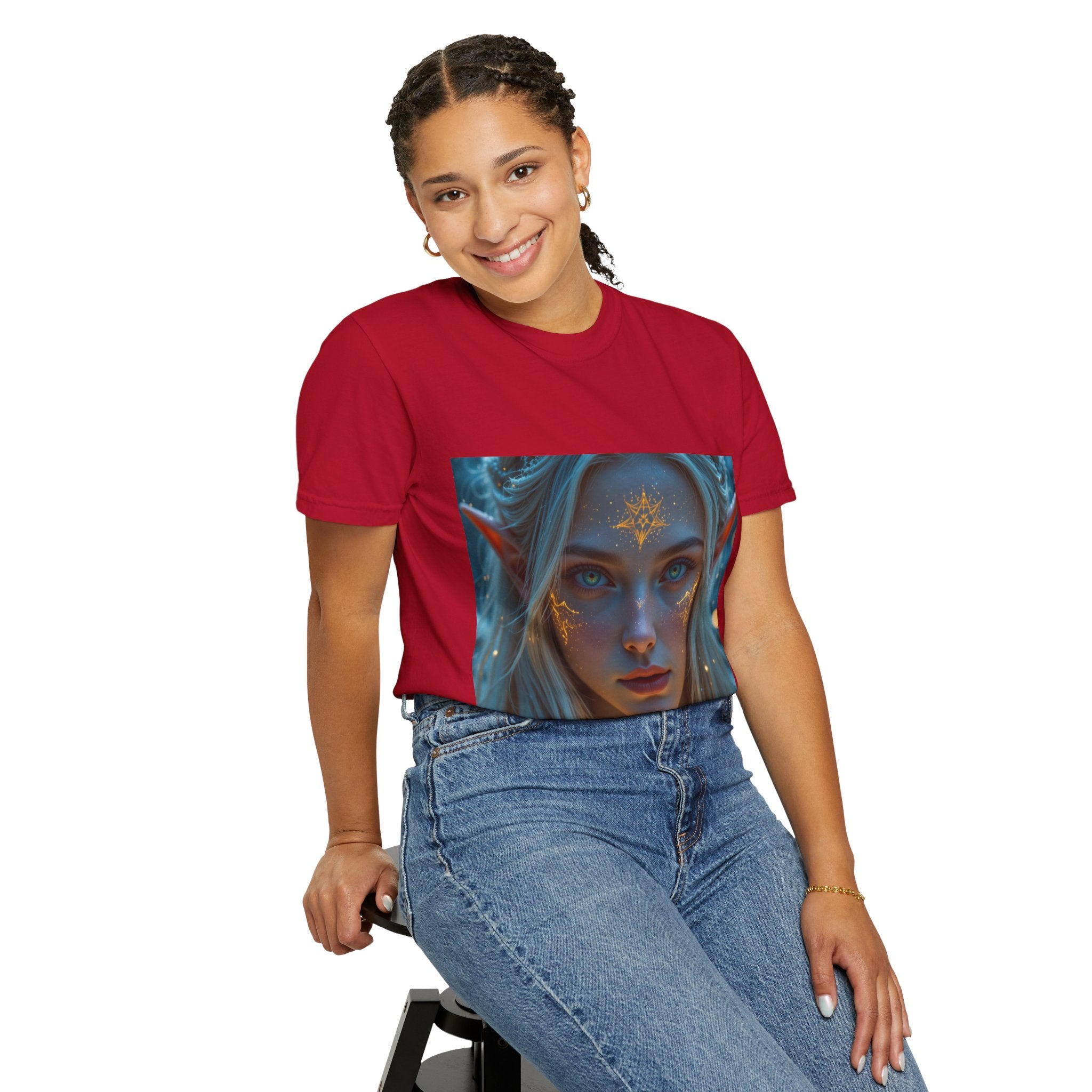 Fantasy-Inspired Elf Princess Unisex T-Shirt, Boho Style Tee for Art Lovers, Gift for Creatives, Dreamy Aesthetic Shirt, Unique Fan Merchandise