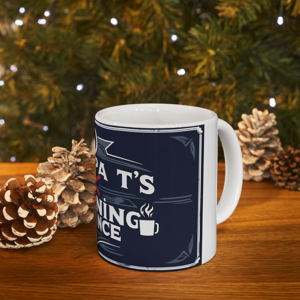 Grampa T's Anti-Morning Alliance Ceramic Mug - Fun Coffee Cup, Gift for Grampa, Coffee Lovers, Humor Mug, Kitchen Decor