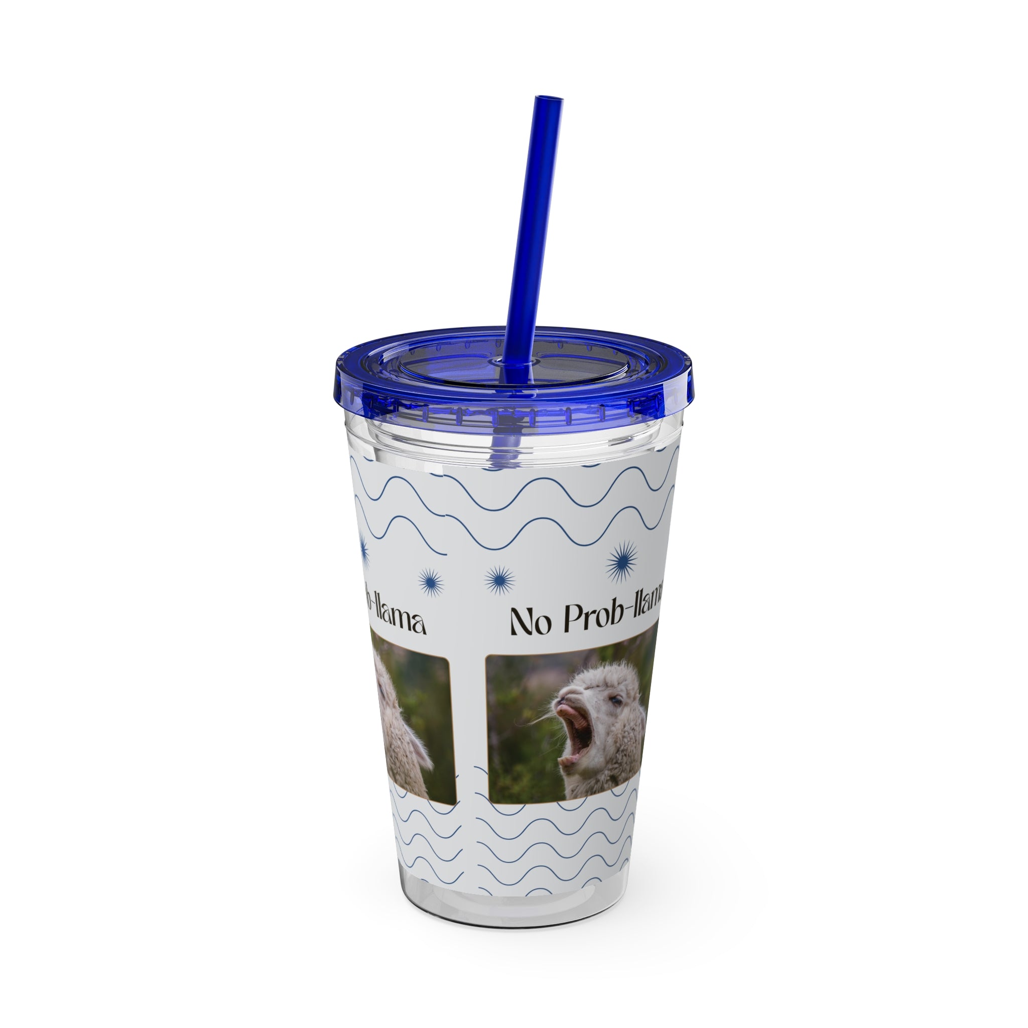 Tumbler Cup - &quot;No Prob-Llama&quot; Graphic 16oz Sunsplash Travel Cup