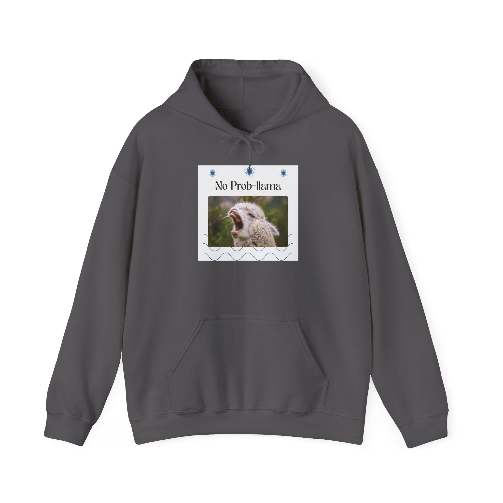 "No Prob-Llama" Unisex Hooded Sweatshirt with Fun Design, Cozy Apparel for Relaxed Days, Gifts for Friends, Casual Wear, Unique Gift Idea, Birthday Present