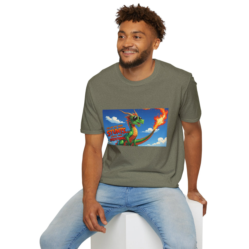 Funny Fire-Breathing Dragon T-Shirt | Fantasy Graphic Tee for Kids and Adults, Unisex Softstyle T-Shirt, Casual Wear, Game Night Apparel, [...]