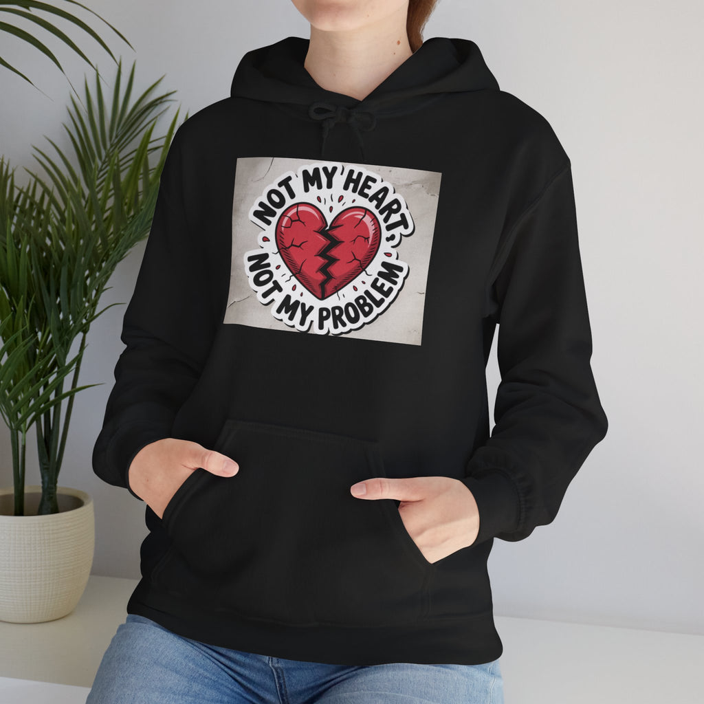 Heartbreak Humor Hoodie, Unisex Hooded Sweatshirt, Funny Gift, Self-Care Apparel, Valentine's Day, Casual Wear, Trendy Fashion