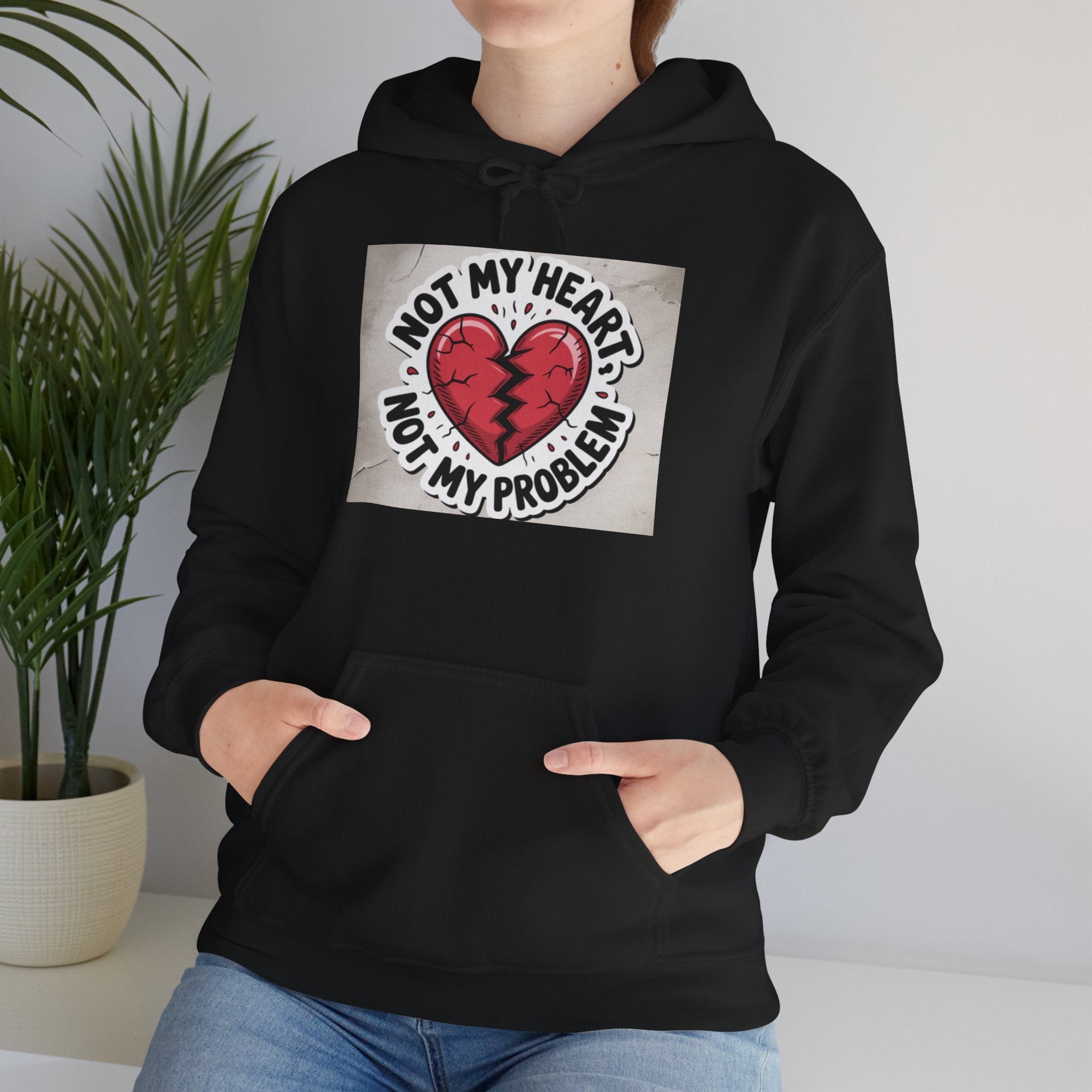 Heartbreak Humor Hoodie, Unisex Hooded Sweatshirt, Funny Gift, Self-Care Apparel, Valentine's Day, Casual Wear, Trendy Fashion
