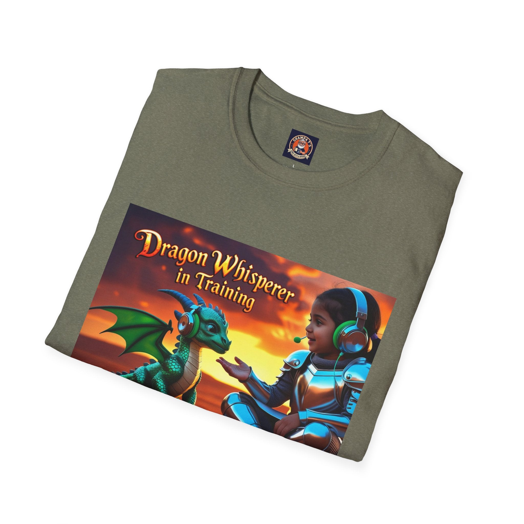 Funny Dragon Whisperer Unisex Softstyle T-Shirt | Fantasy Apparel, Gift for Dragon Lovers, Kids & Adults, Birthday Present, Magical Vibe