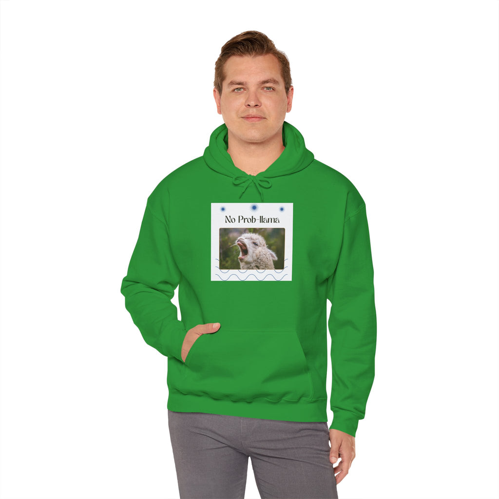 "No Prob-Llama" Unisex Hooded Sweatshirt with Fun Design, Cozy Apparel for Relaxed Days, Gifts for Friends, Casual Wear, Unique Gift Idea, Birthday Present