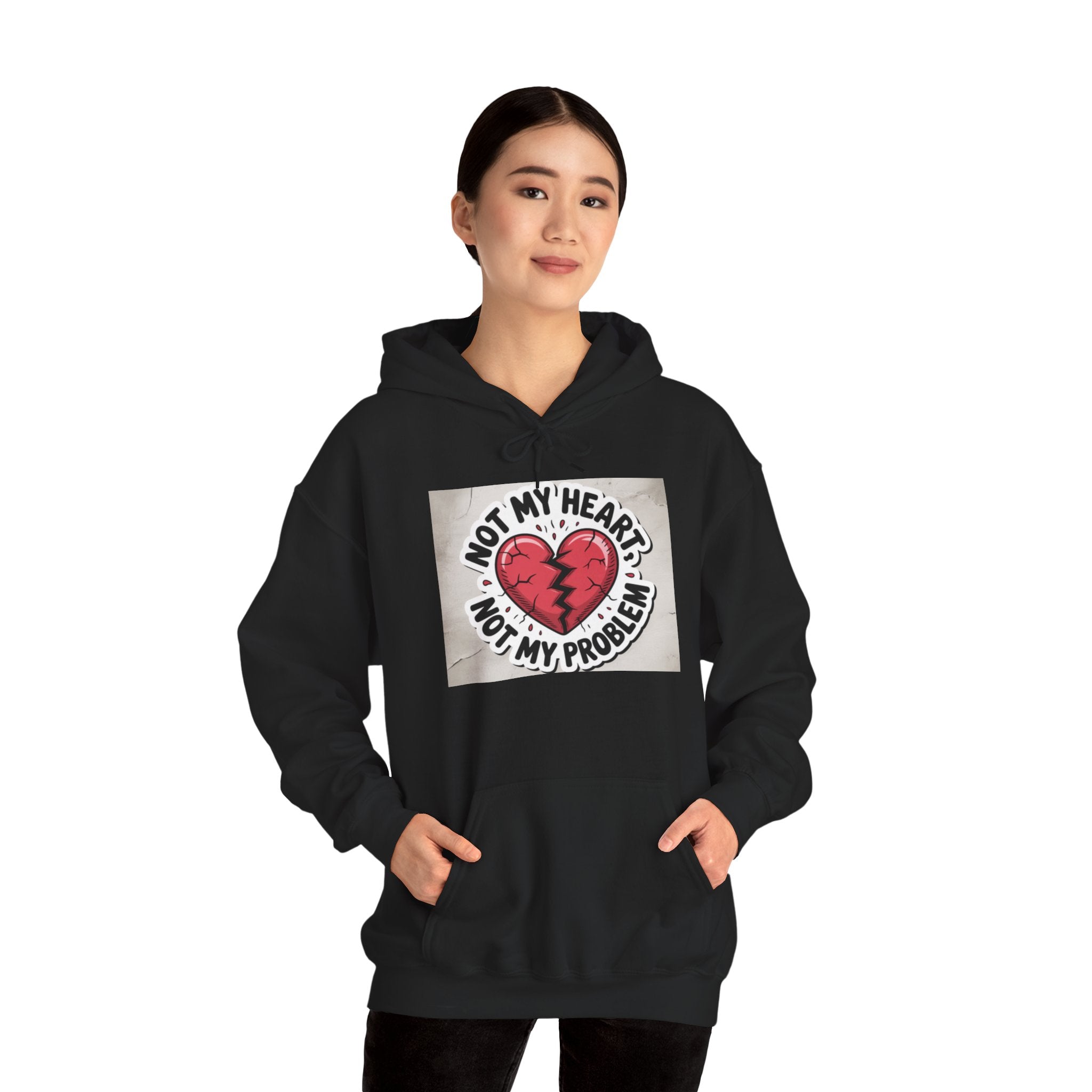 Heartbreak Humor Hoodie, Unisex Hooded Sweatshirt, Funny Gift, Self-Care Apparel, Valentine's Day, Casual Wear, Trendy Fashion