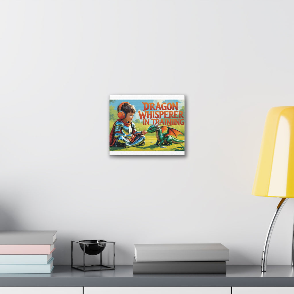 Dragon Whisperer Canvas Print, Playroom Decor, Childrens Wall Art, Fantasy Kids Room, Dragon Lover Gift, Adventure Art, Kid's Room Decor
