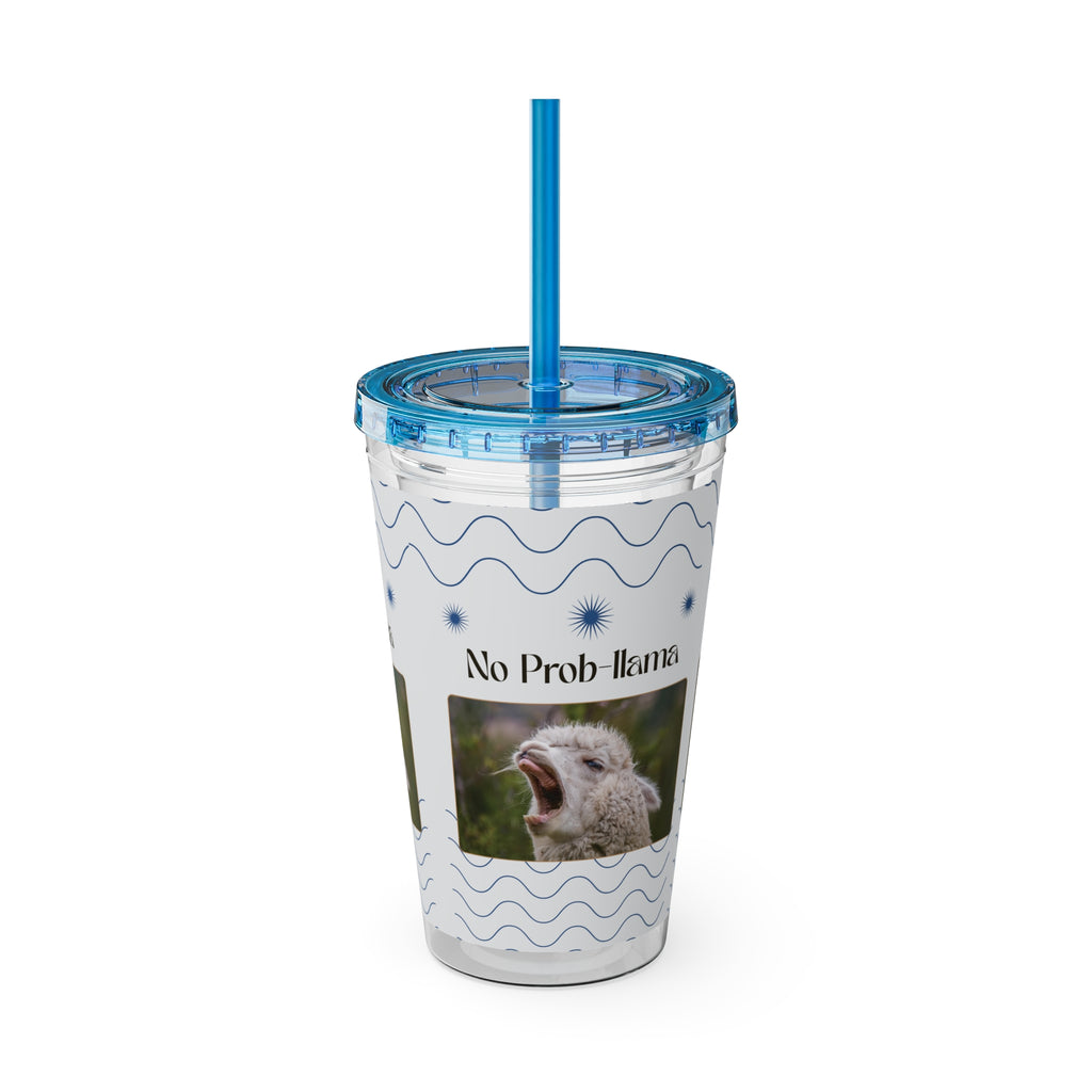 Tumbler Cup - &quot;No Prob-Llama&quot; Graphic 16oz Sunsplash Travel Cup