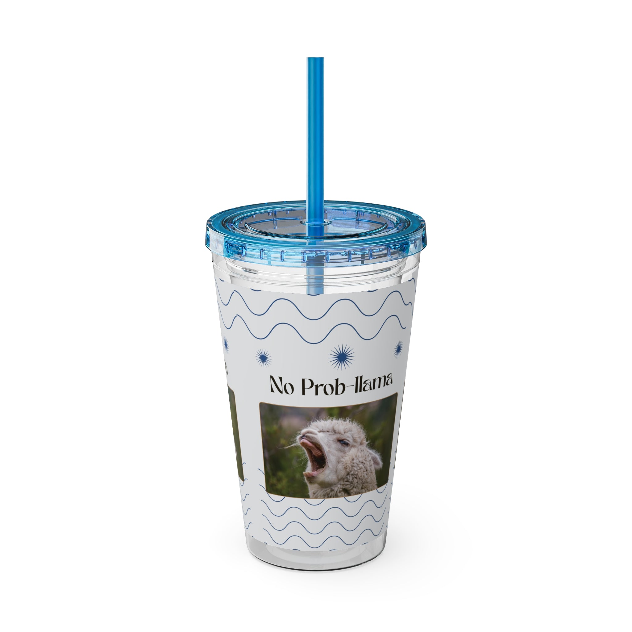 Tumbler Cup - &quot;No Prob-Llama&quot; Graphic 16oz Sunsplash Travel Cup