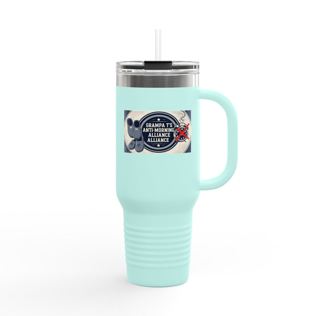 Grampa T's Anti-Morning Funny Custom Insulated Travel Mug, 40oz – Perfect for Coffee Lovers, On-the-Go Drinkware, Gifts for Him/Her, Unique Travel Accessories, [...]
