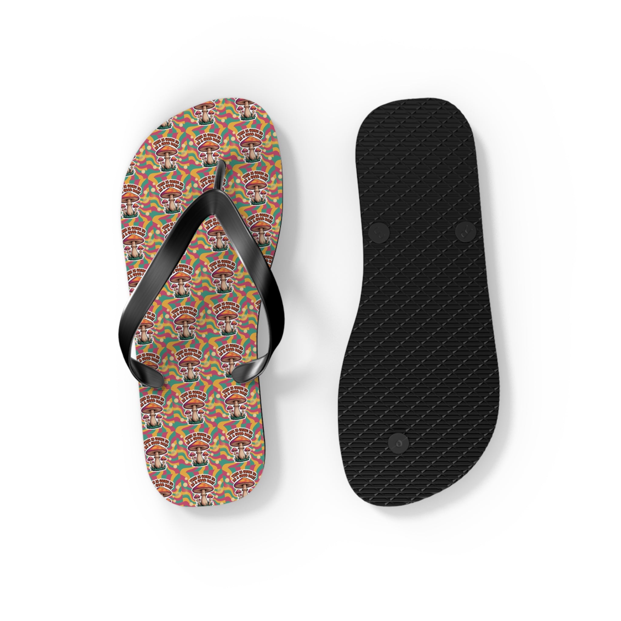 Rainbow Pattern Flip Flops, Summer Footwear, Beach Sandals, LGBTQ+ Pride Accessories, Vacation Essentials