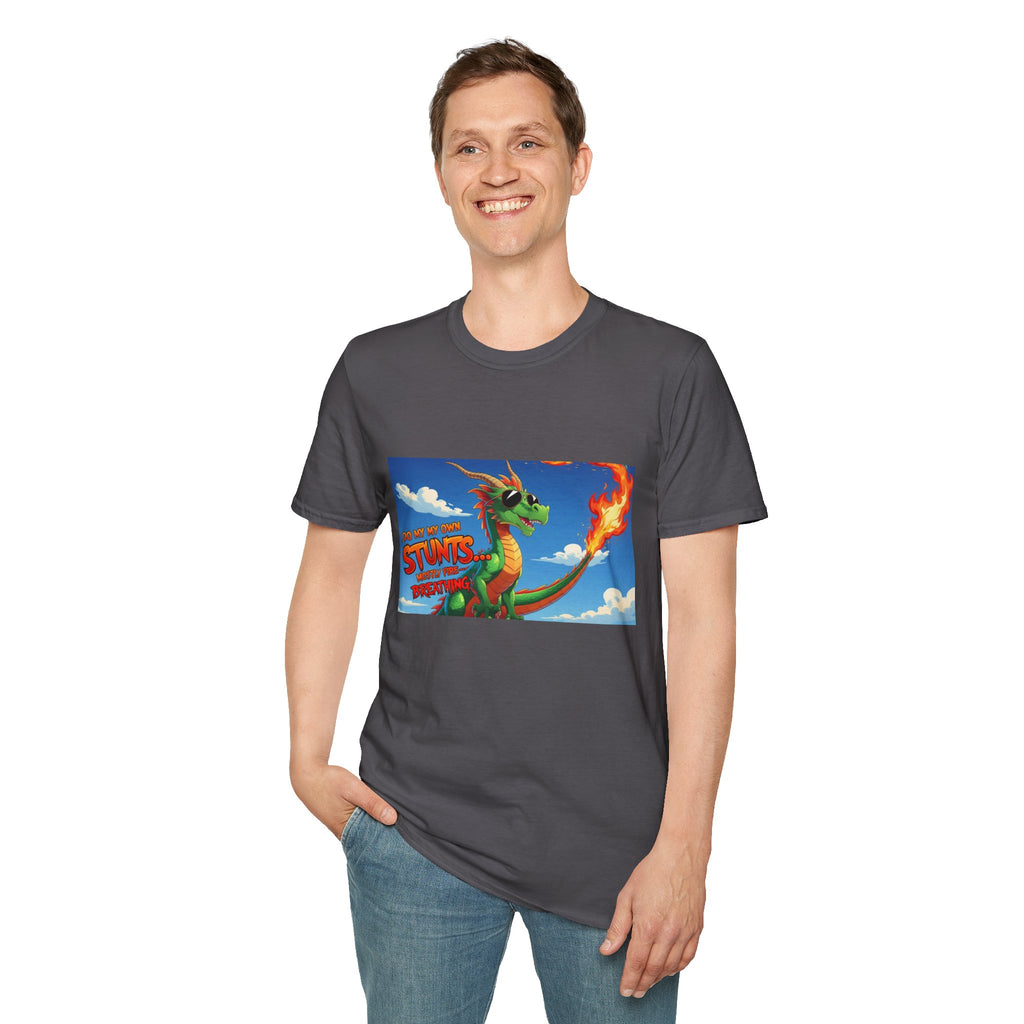 Funny Fire-Breathing Dragon T-Shirt | Fantasy Graphic Tee for Kids and Adults, Unisex Softstyle T-Shirt, Casual Wear, Game Night Apparel, [...]