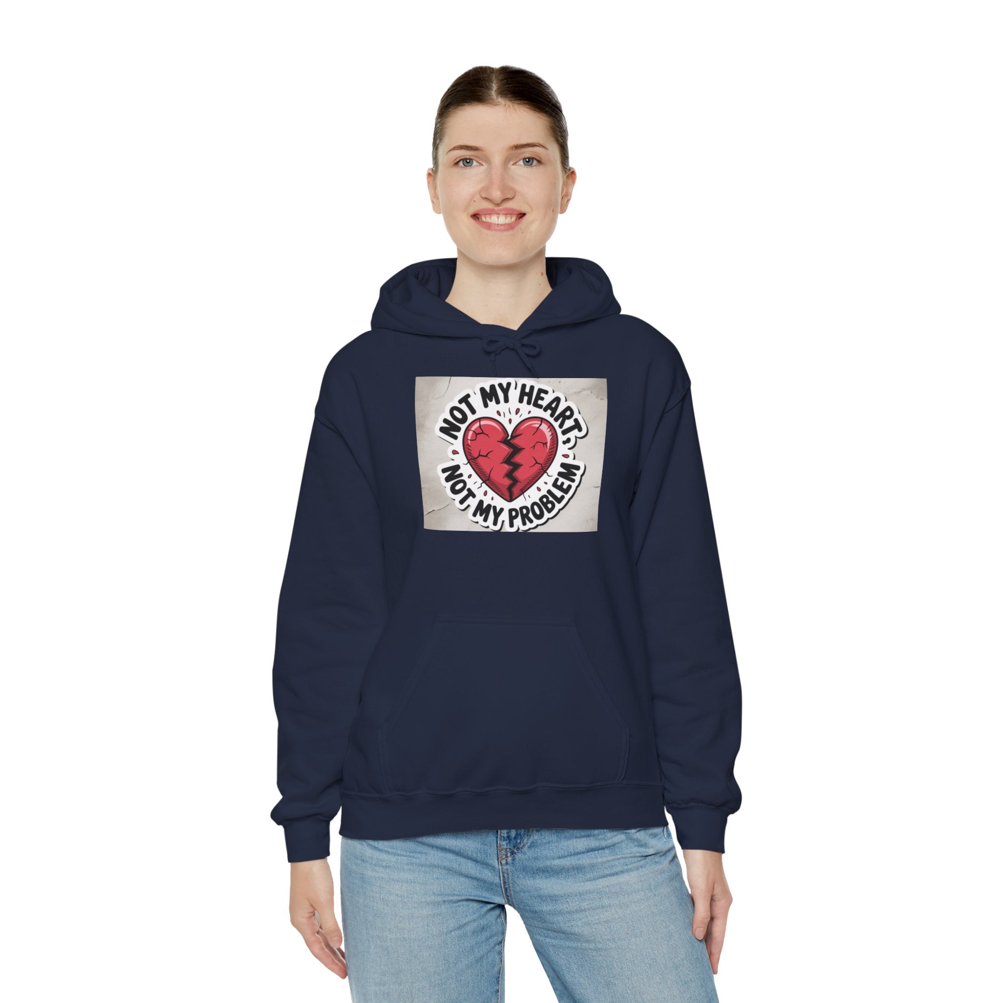 Heartbreak Humor Hoodie, Unisex Hooded Sweatshirt, Funny Gift, Self-Care Apparel, Valentine's Day, Casual Wear, Trendy Fashion