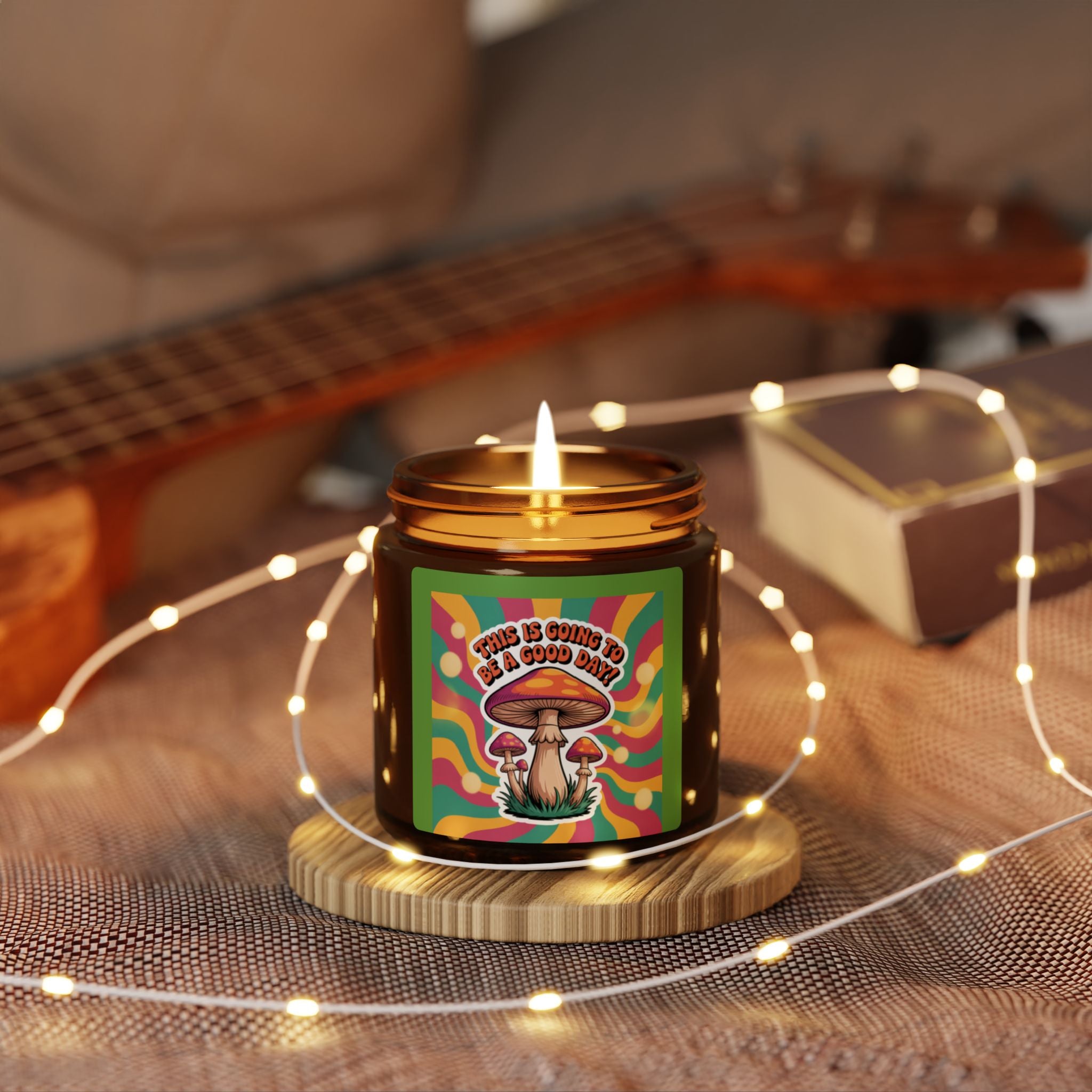 Scented Soy Candle - Groovy Day Vibe, Aromatherapy Gift, Home Decor, Mindfulness Relaxation, Eco-Friendly Candle