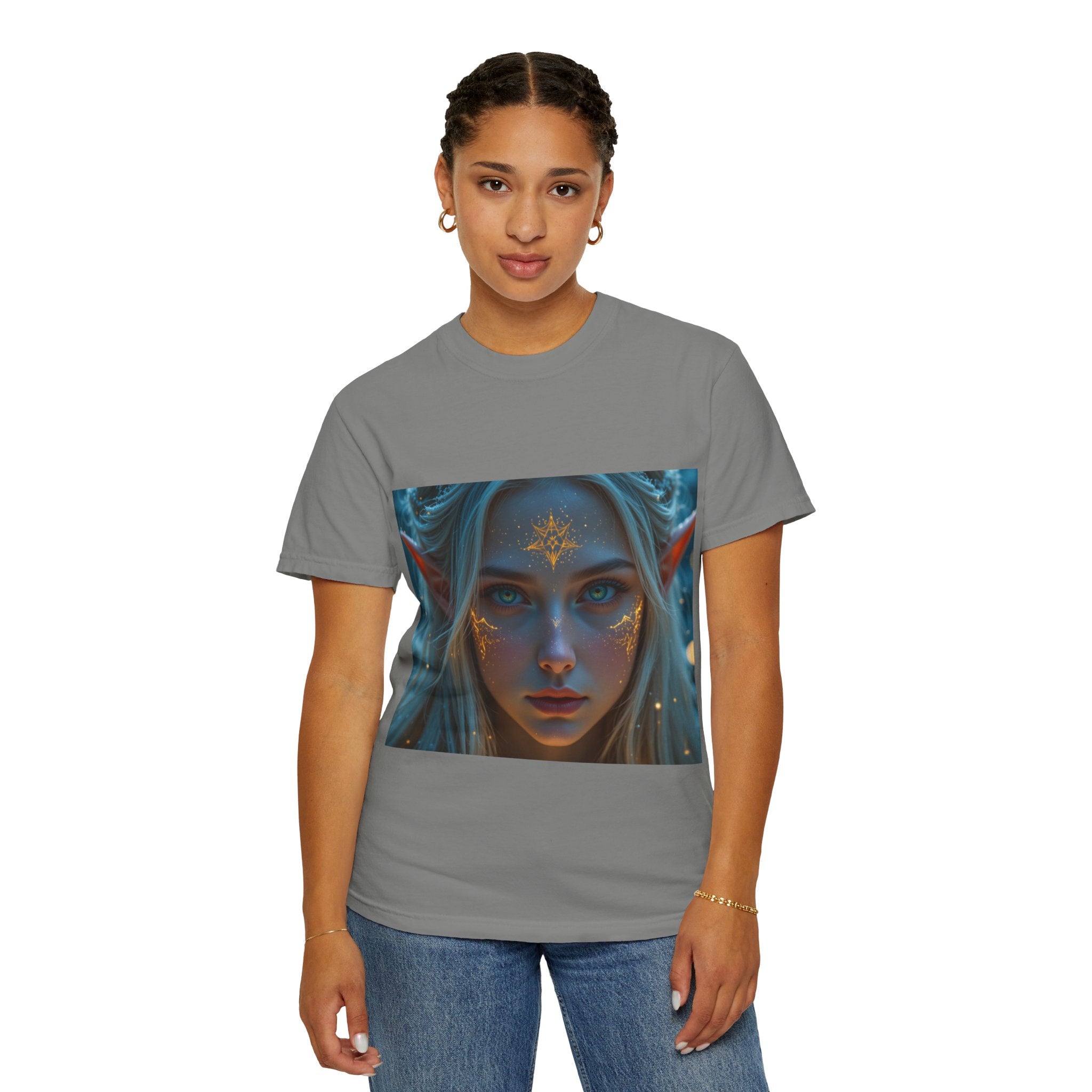 Fantasy-Inspired Elf Princess Unisex T-Shirt, Boho Style Tee for Art Lovers, Gift for Creatives, Dreamy Aesthetic Shirt, Unique Fan Merchandise