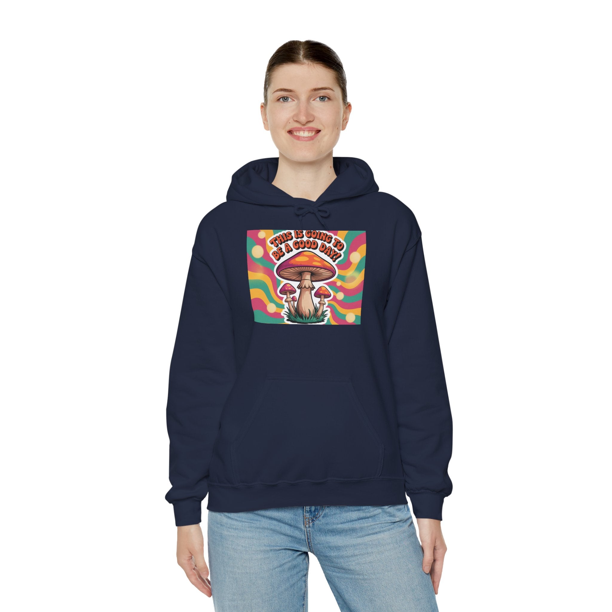 Groovy Mushroom Hoodie - Psychedelic Sweatshirt for Festivals, Cozy Gift for Nature Lovers, Unisex Pull-over for Good Vibes