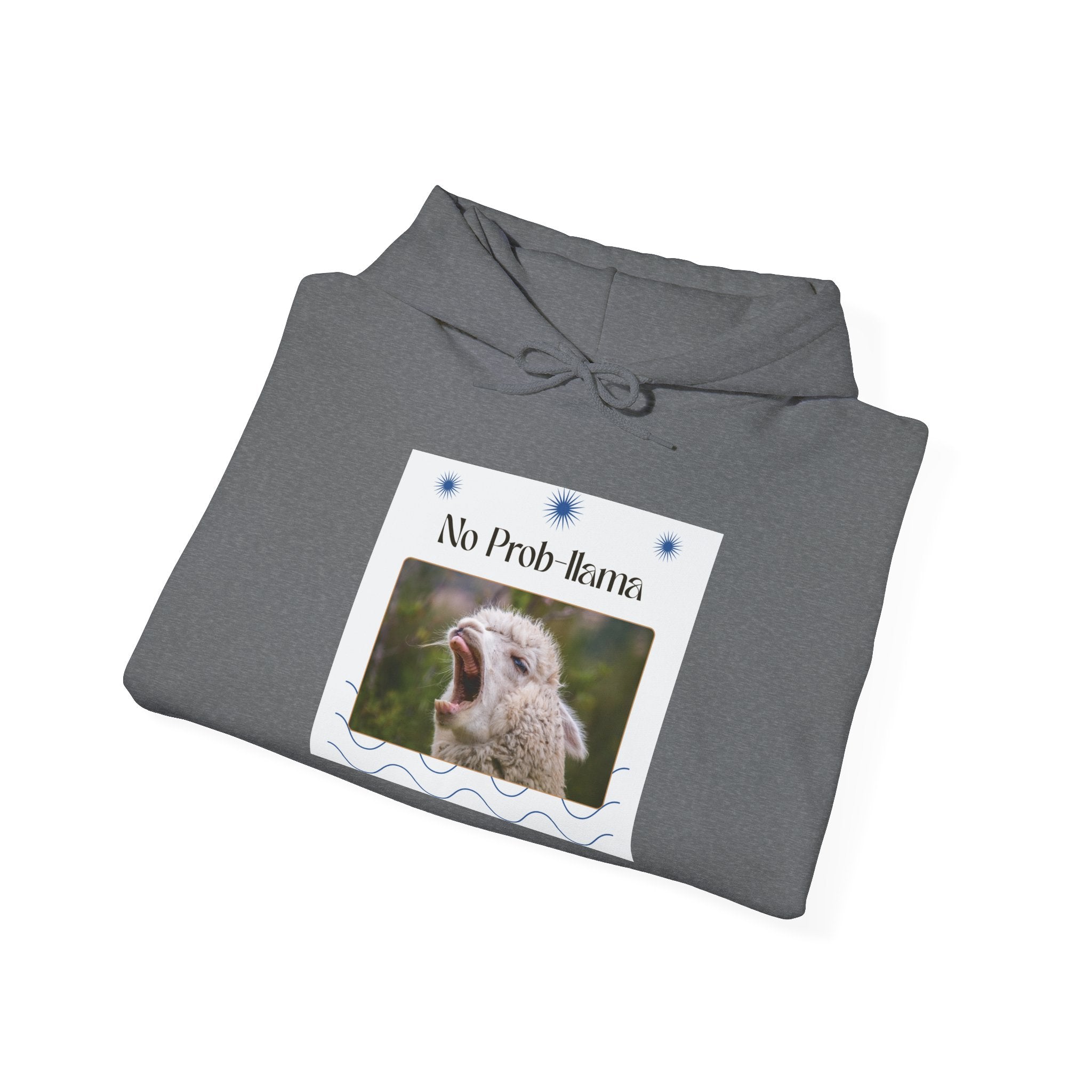 "No Prob-Llama" Unisex Hooded Sweatshirt with Fun Design, Cozy Apparel for Relaxed Days, Gifts for Friends, Casual Wear, Unique Gift Idea, Birthday Present