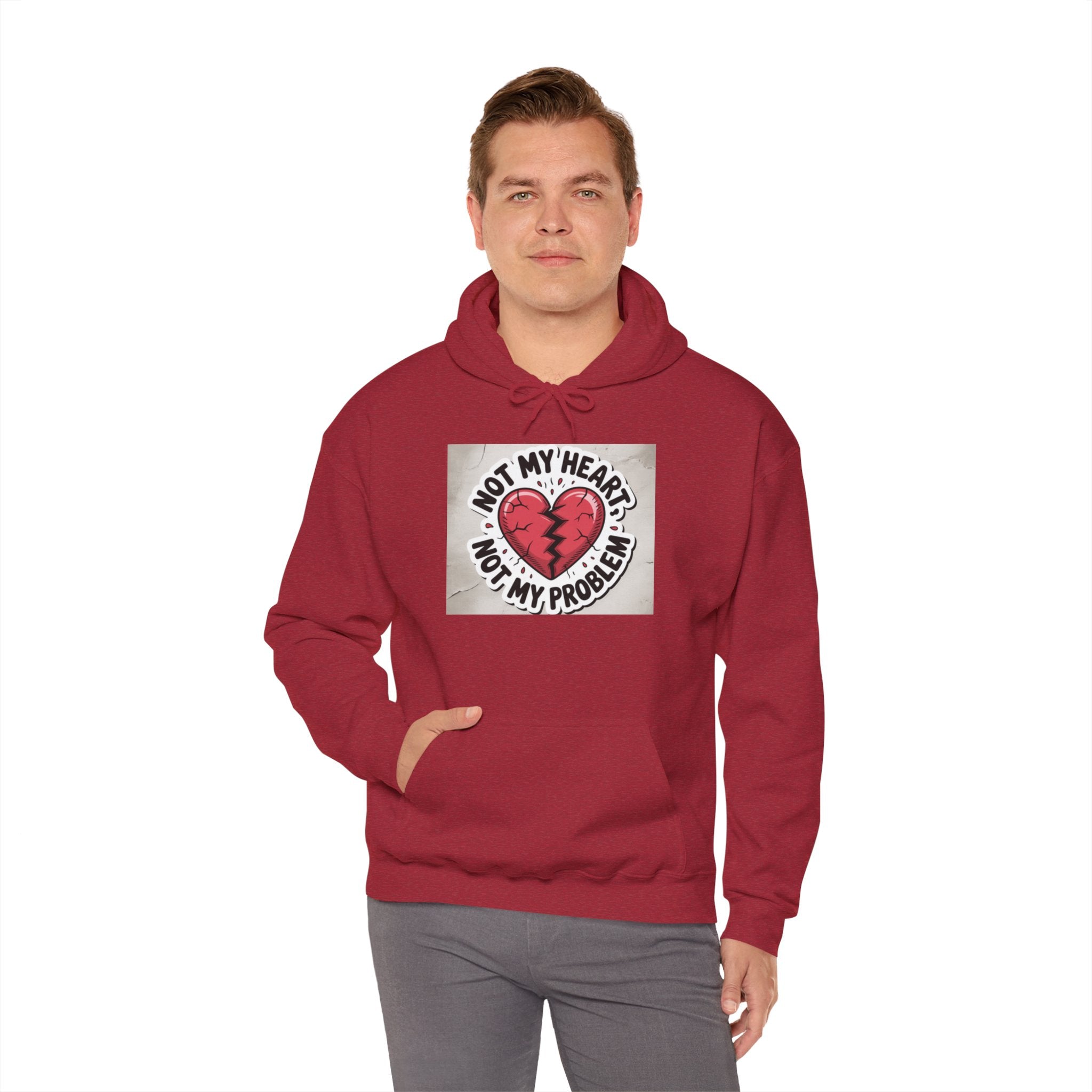 Heartbreak Humor Hoodie, Unisex Hooded Sweatshirt, Funny Gift, Self-Care Apparel, Valentine's Day, Casual Wear, Trendy Fashion