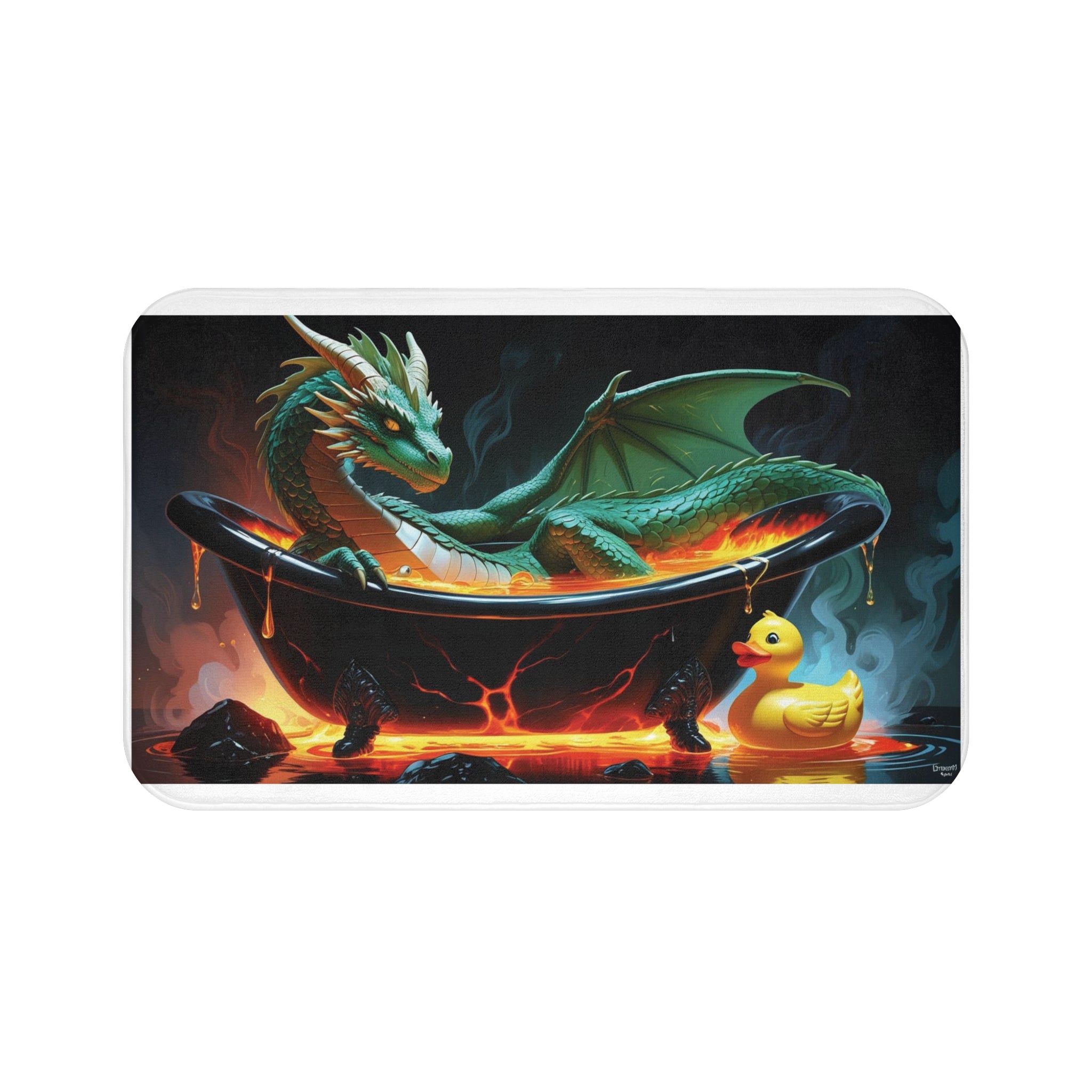 Fun Fantasy Dragon Bath Mat, Dragon-themed Home Decor, Unique Bathroom Accessory, Gift for Dragon Lovers, Dragon Bath Decor