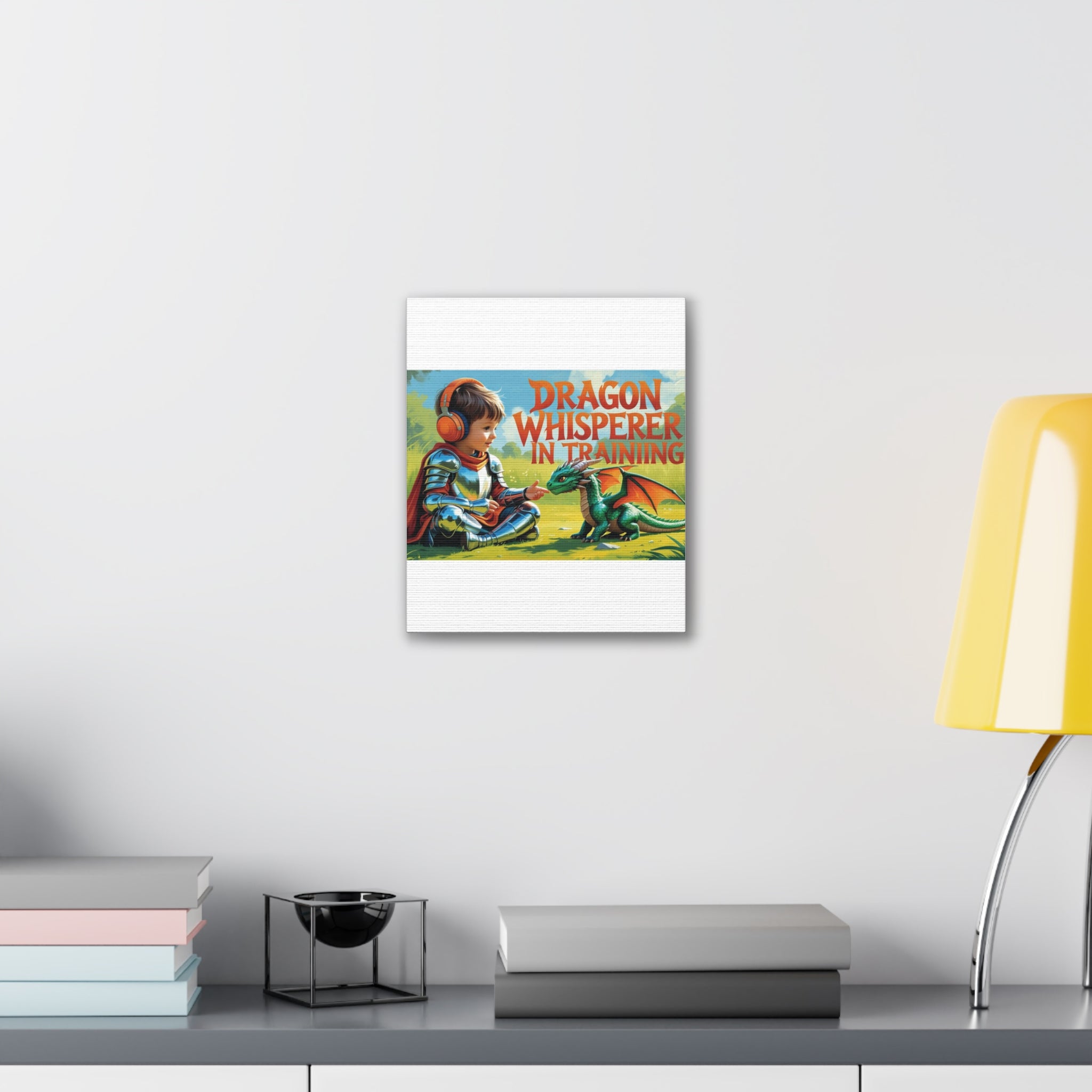 Dragon Whisperer Canvas Print, Playroom Decor, Childrens Wall Art, Fantasy Kids Room, Dragon Lover Gift, Adventure Art, Kid's Room Decor