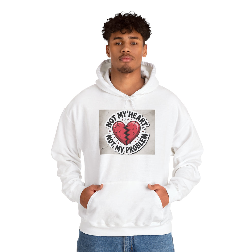 Heartbreak Humor Hoodie, Unisex Hooded Sweatshirt, Funny Gift, Self-Care Apparel, Valentine's Day, Casual Wear, Trendy Fashion