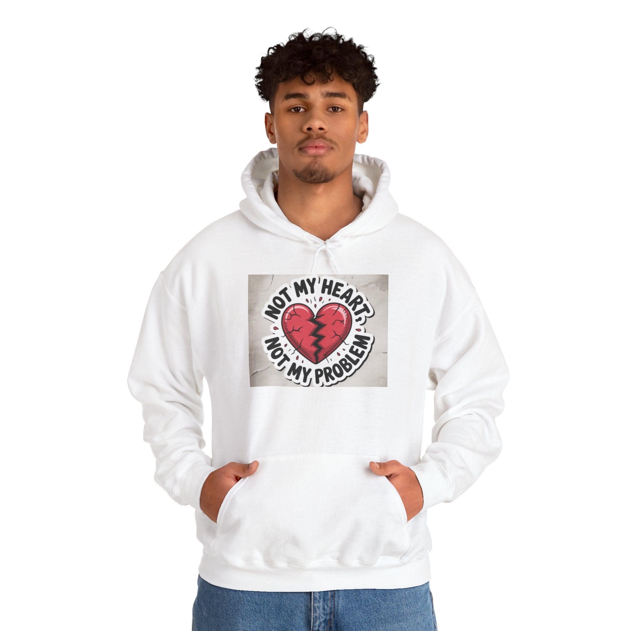 Heartbreak Humor Hoodie, Unisex Hooded Sweatshirt, Funny Gift, Self-Care Apparel, Valentine's Day, Casual Wear, Trendy Fashion
