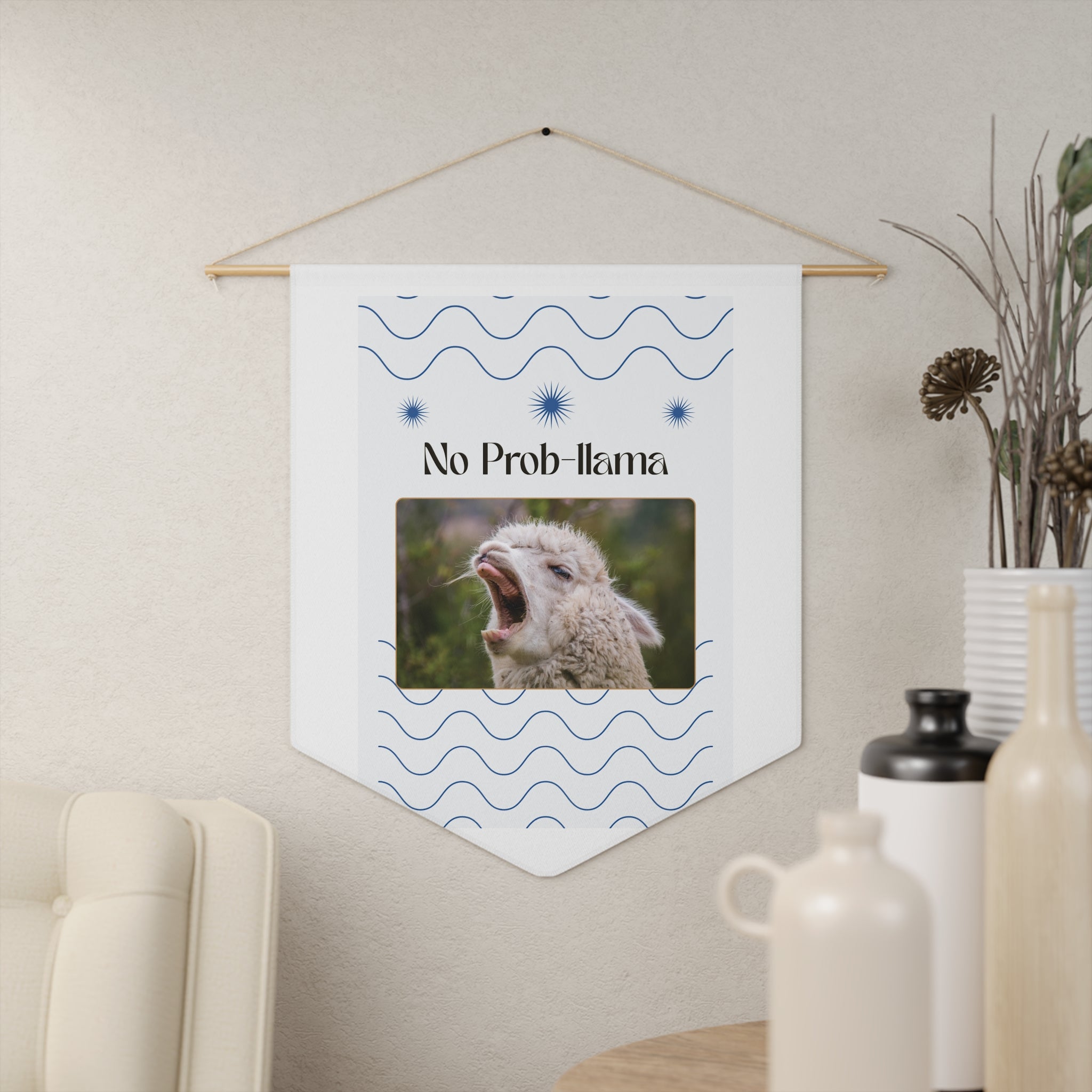 No Prob-Llama Wall Banner – Funny Animal Decor for Nurseries, Offices & Quirky Gift Lovers