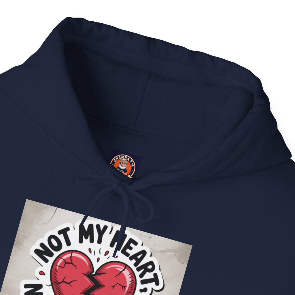 Heartbreak Humor Hoodie, Unisex Hooded Sweatshirt, Funny Gift, Self-Care Apparel, Valentine's Day, Casual Wear, Trendy Fashion